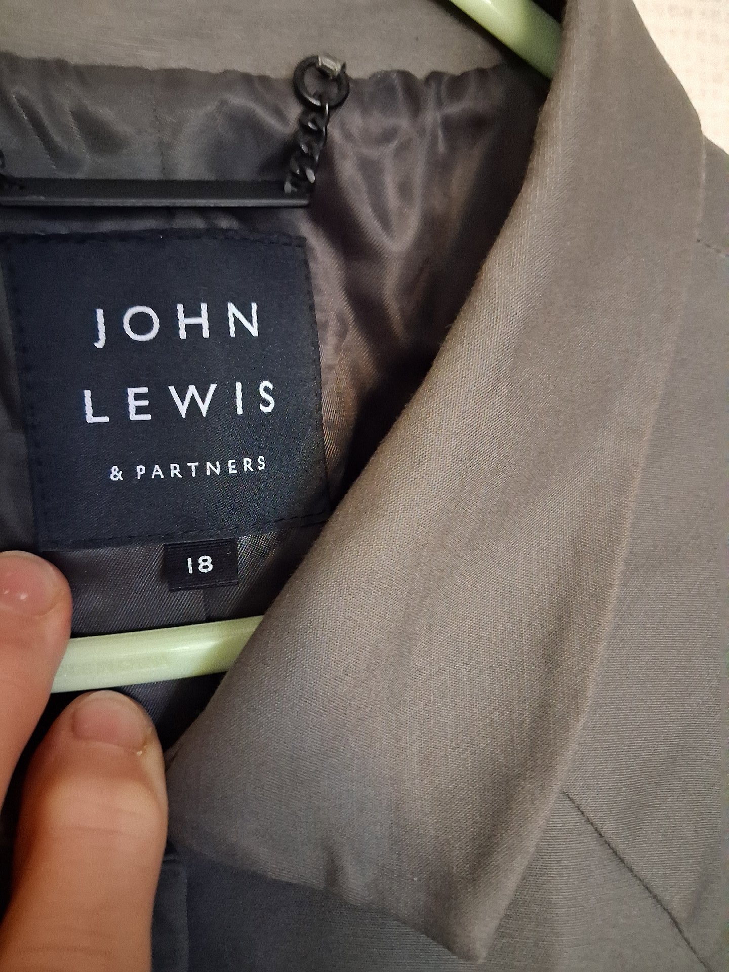 John Lewis Khaki Lightweight Coat – Size 18, John Lewis, 18, Like New condition — preloved on SilentSale®