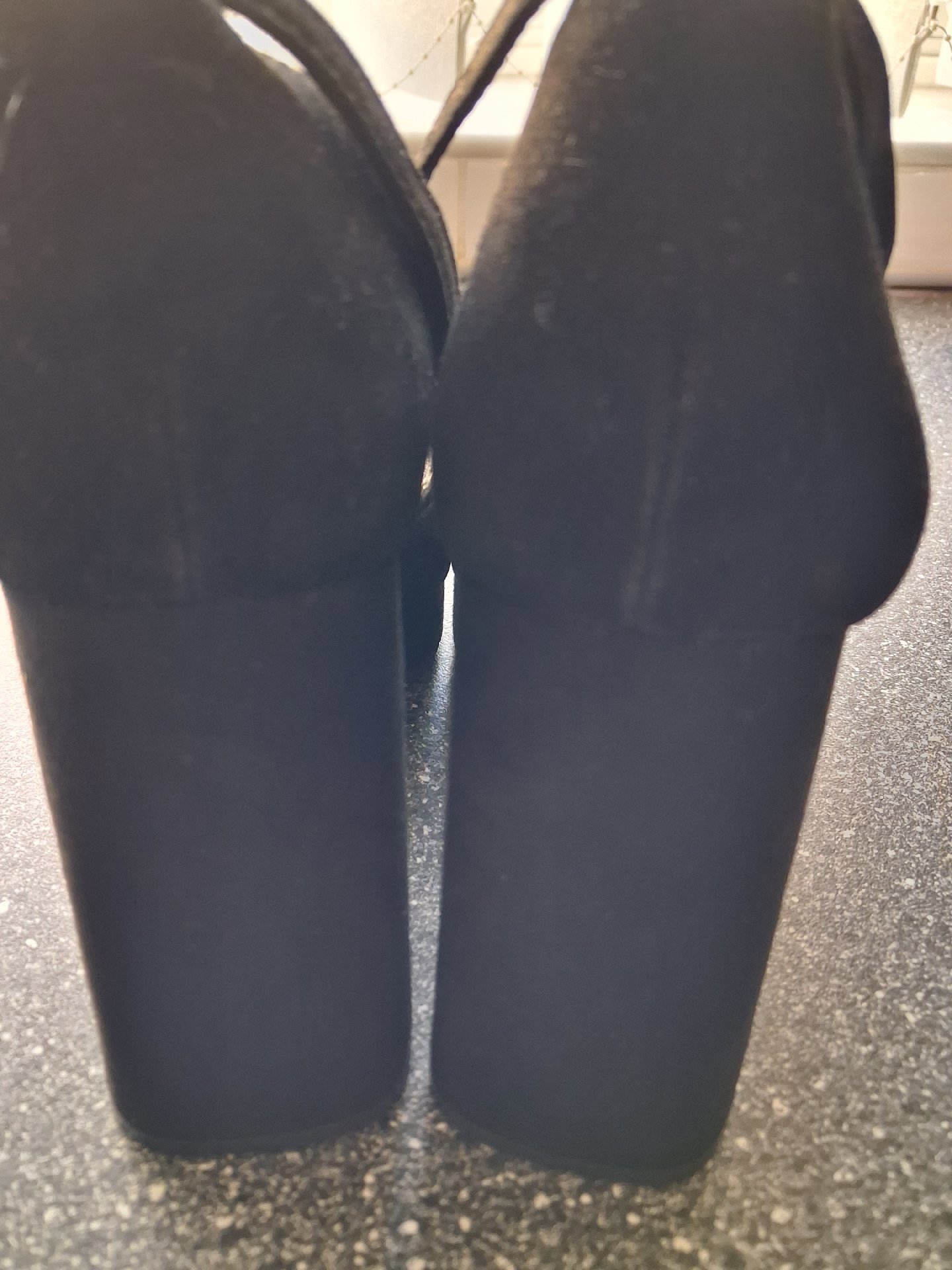M&S Collection Black Leather Upper Block Heel Shoes – UK 5, M&S Collection, 5, Like New condition — preloved on SilentSale®