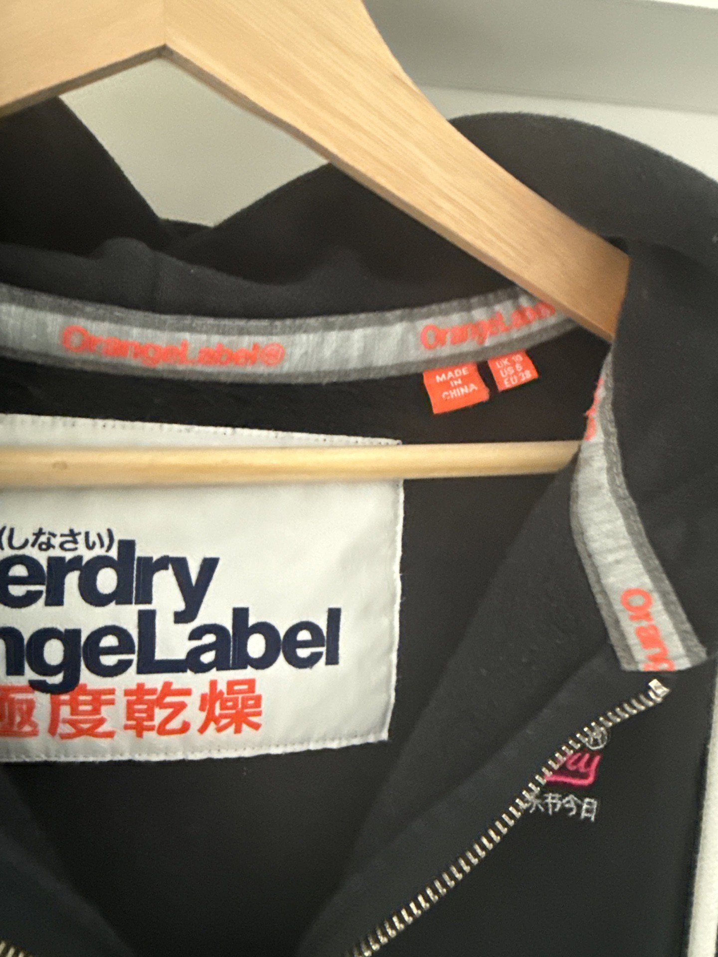 Superdry Orange Label Navy Blue Zip Hoodie – UK 8, Superdry, 8, Excellent condition — preloved on SilentSale®