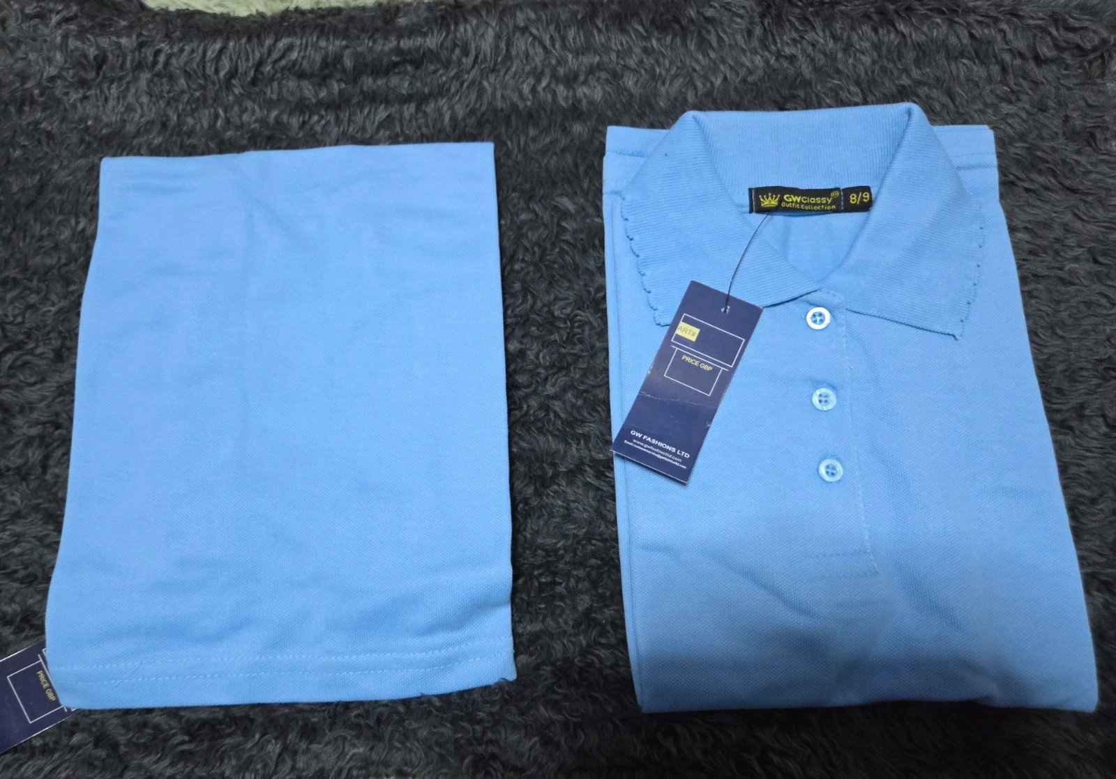 2 x Girls/Kids Short Sleeve Polo Shirt (Age 8-9), Amazon, 8 years, New condition — preloved on SilentSale®