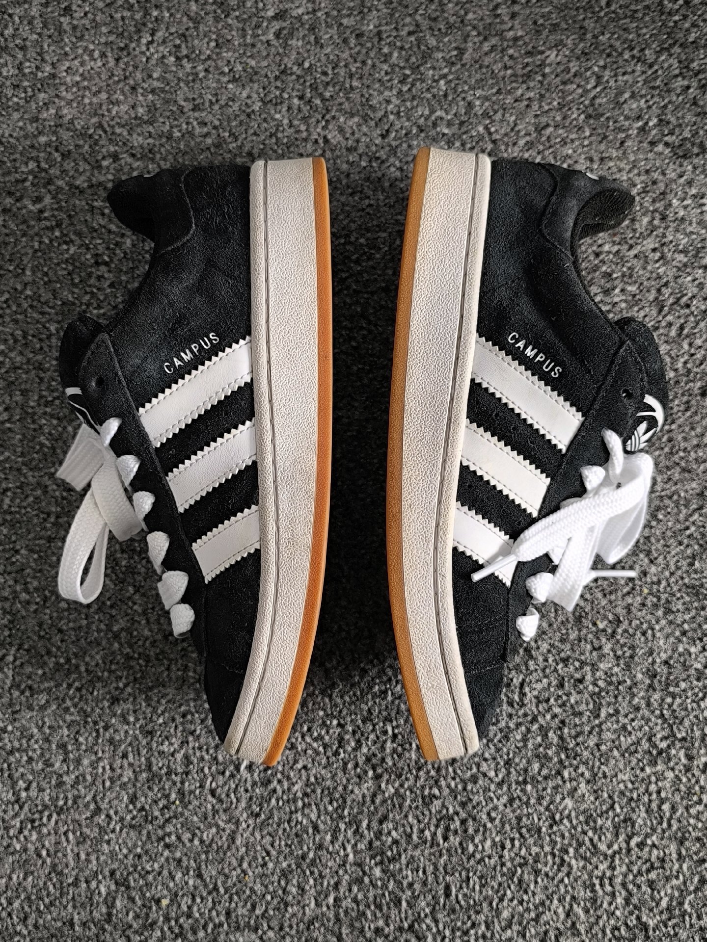 Adidas Campus 00s Black Suede Trainers with White Stripes, Adidas, 4, Good condition — preloved on SilentSale®
