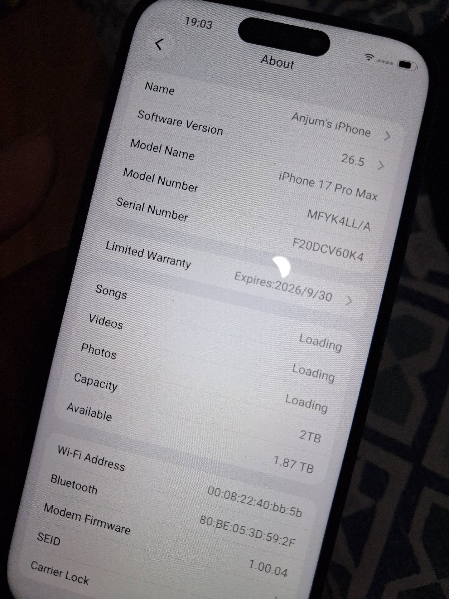 Apple iPhone 17 Pro Max 2TB Blue, Apple, 2TB, Like New condition — preloved on SilentSale®
