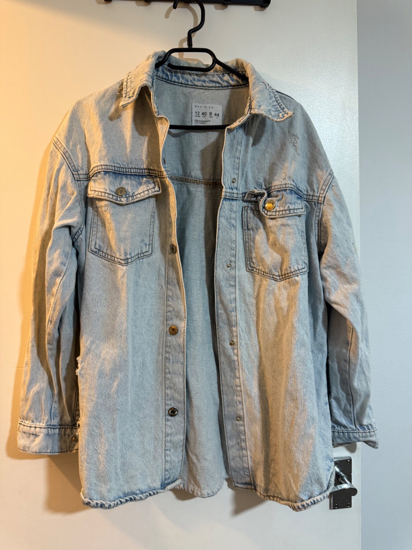 Denim Jacket Light Blue Oversized Fit – Size 12, Primark, 12, Excellent condition — preloved on SilentSale®