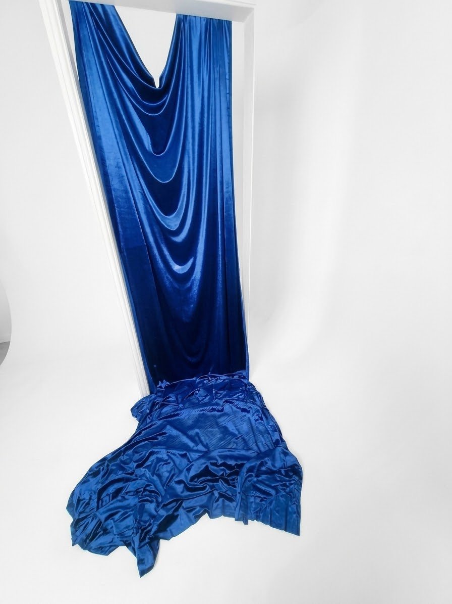 Blue Velvet Curtain Panel, Velvet, One Size, New condition — preloved on SilentSale®
