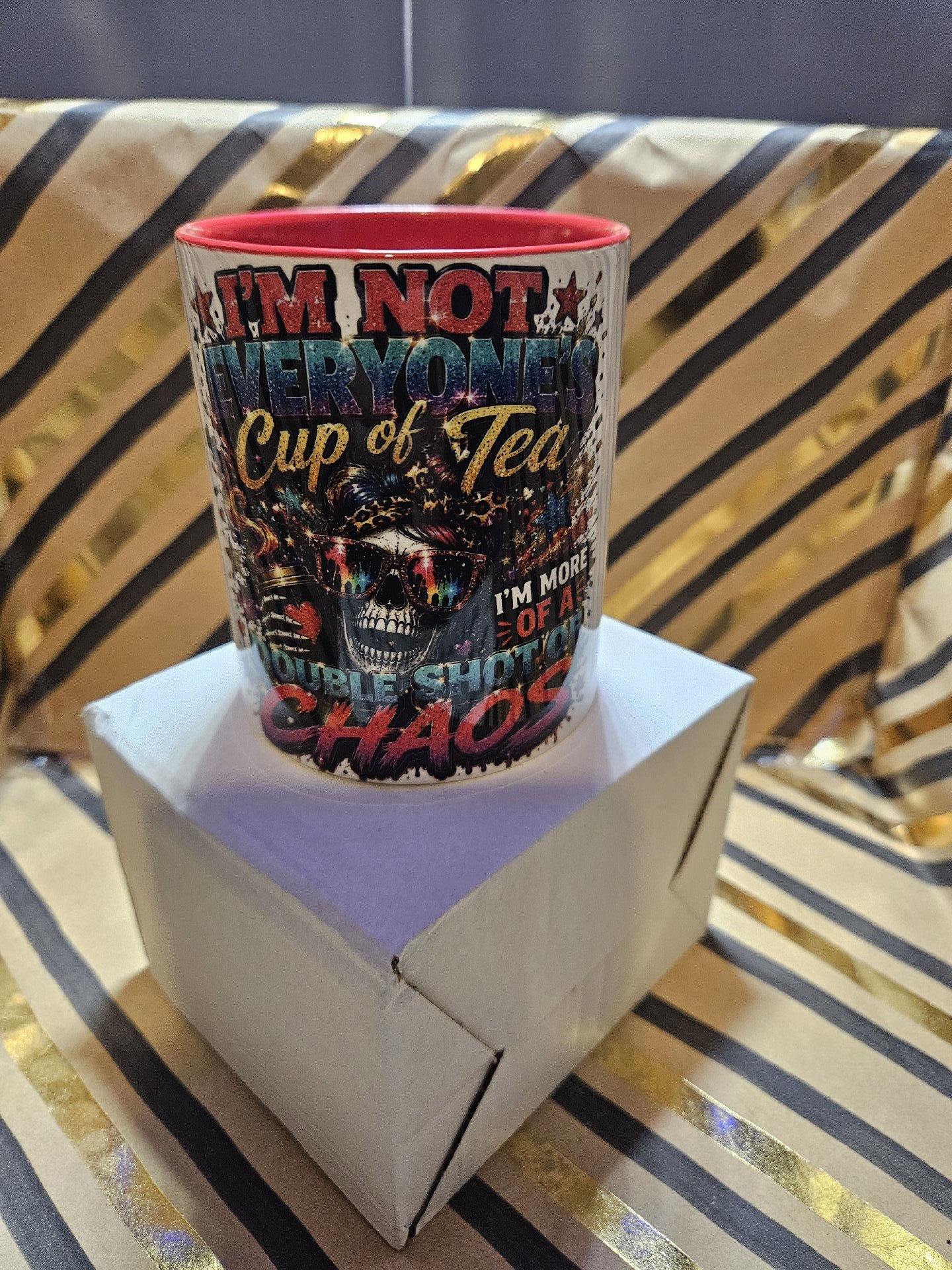 Novelty Ceramic Mug with Red Interior and Handle, Unbranded, One Size, New condition — preloved on SilentSale®