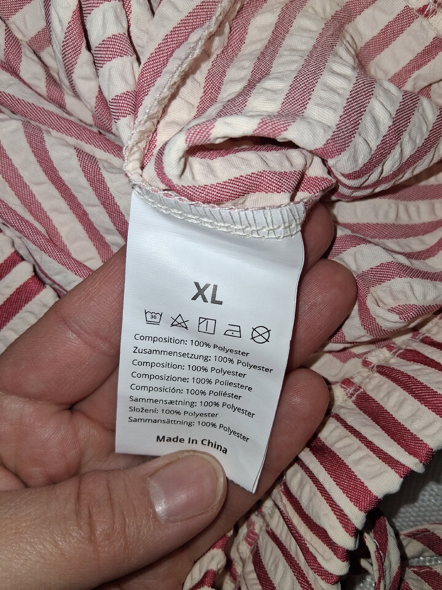 Red and White Striped Wide Leg Trousers, Red, 18, New condition — preloved on SilentSale®
