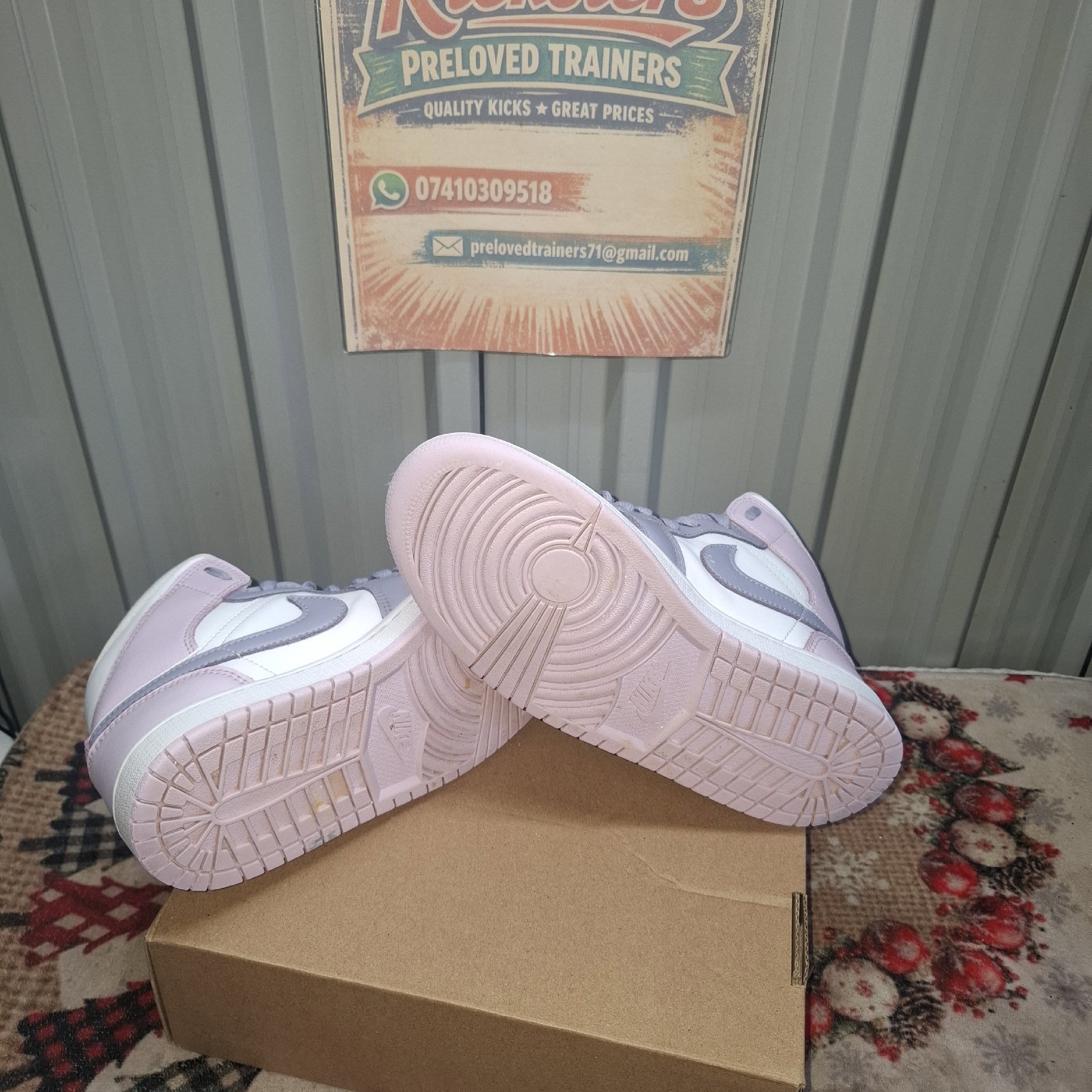 Air Jordan 1 Mid White and Grey Trainers – UK 4, Nike, 4, Excellent condition — preloved on SilentSale®