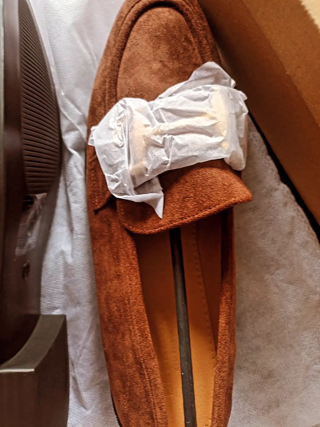 Brown Suede Loafers with Gold Buckle – Size 38, Buckle, 38, Excellent condition — preloved on SilentSale®