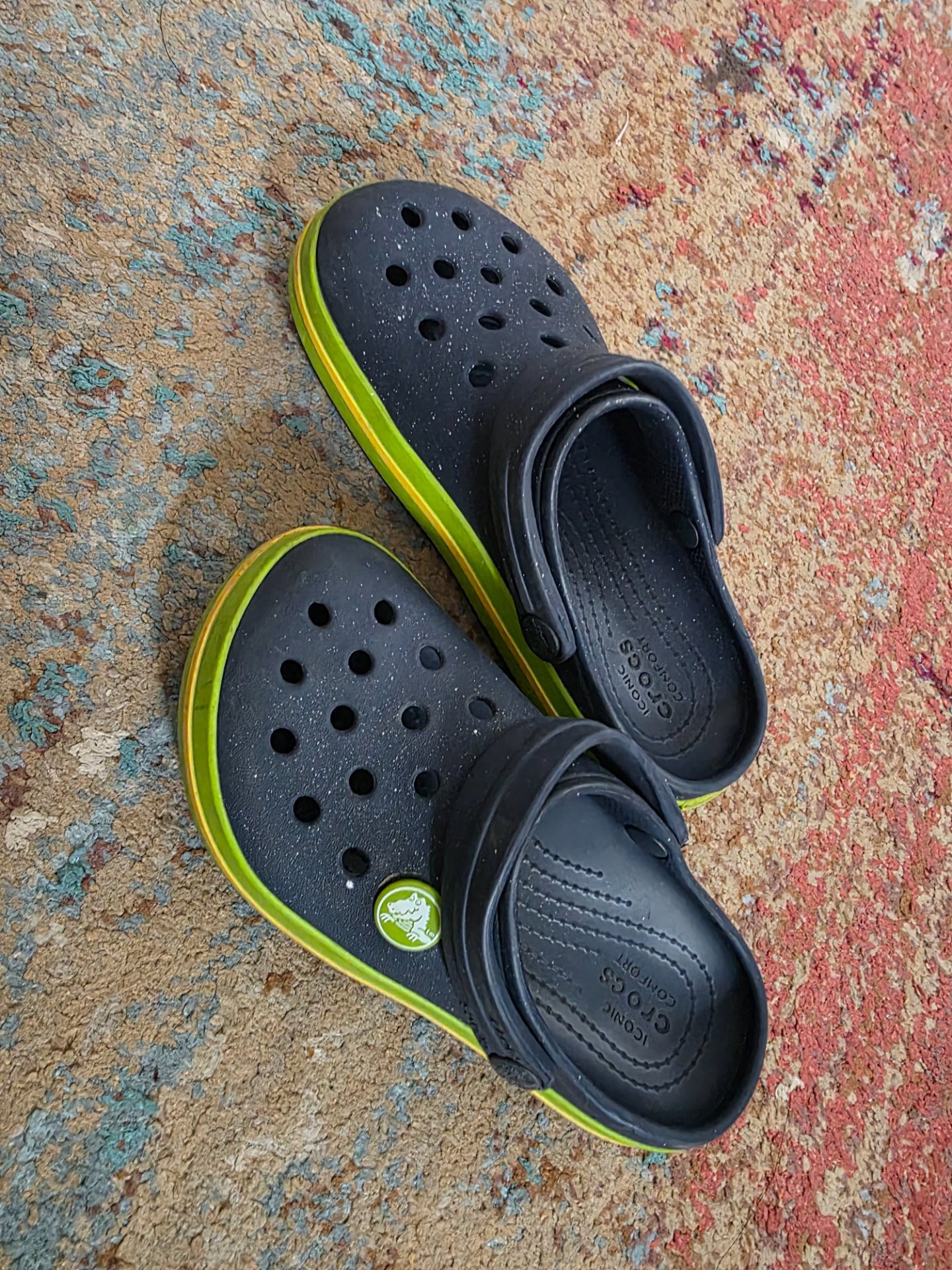 Crocs navy and Green Crocs, Crocs, 11, Good condition — preloved on SilentSale®