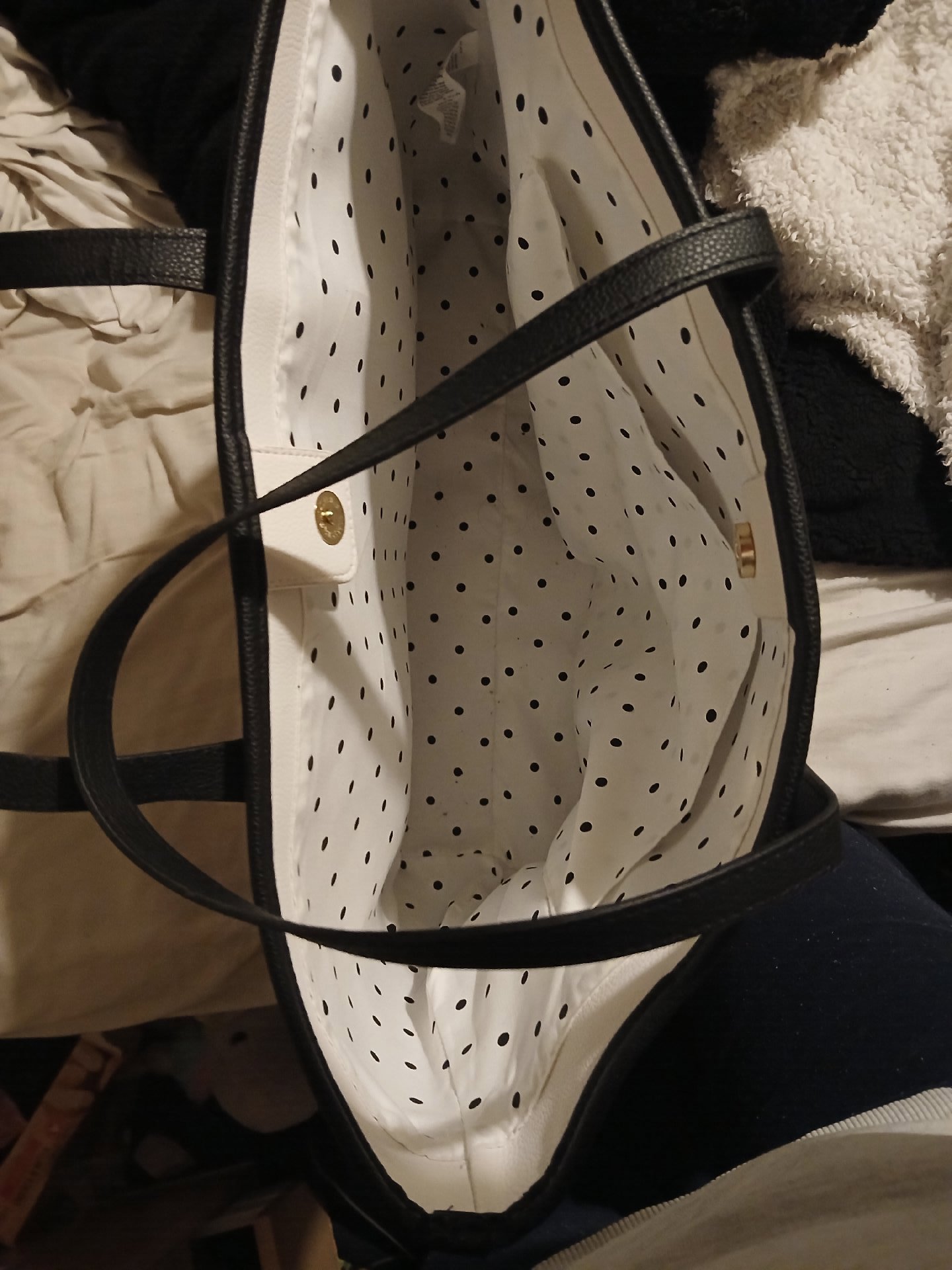 Disney White Polka Dot Mickey & Minnie Mouse Tote Bag, Disney, One Size, Excellent condition — preloved on SilentSale®