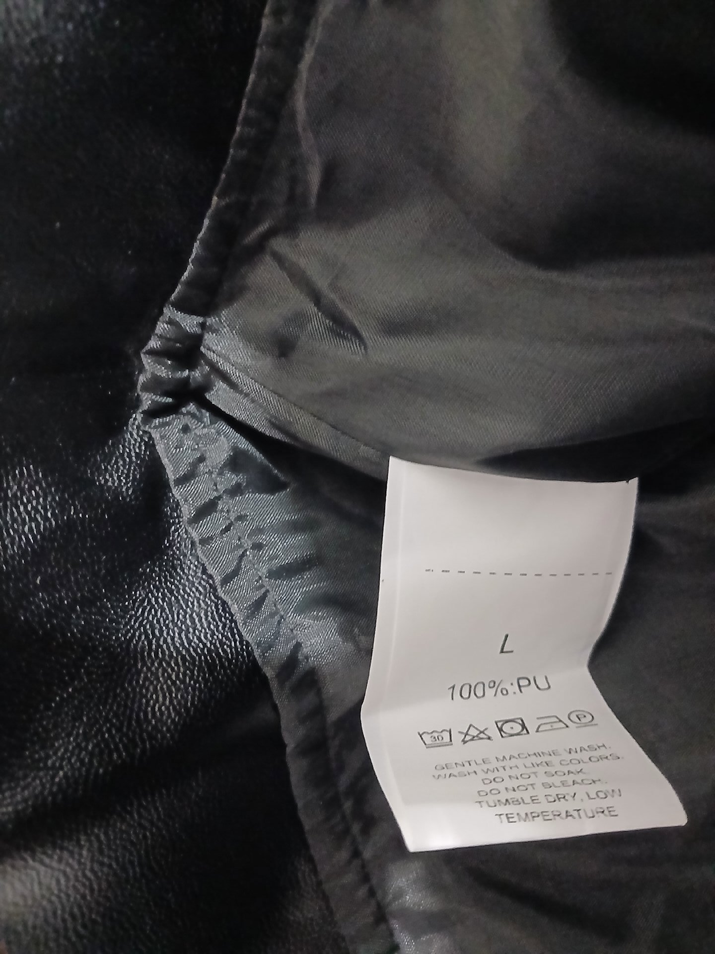 Black Faux Leather Jacket, Unbranded, L, New condition — preloved on SilentSale®