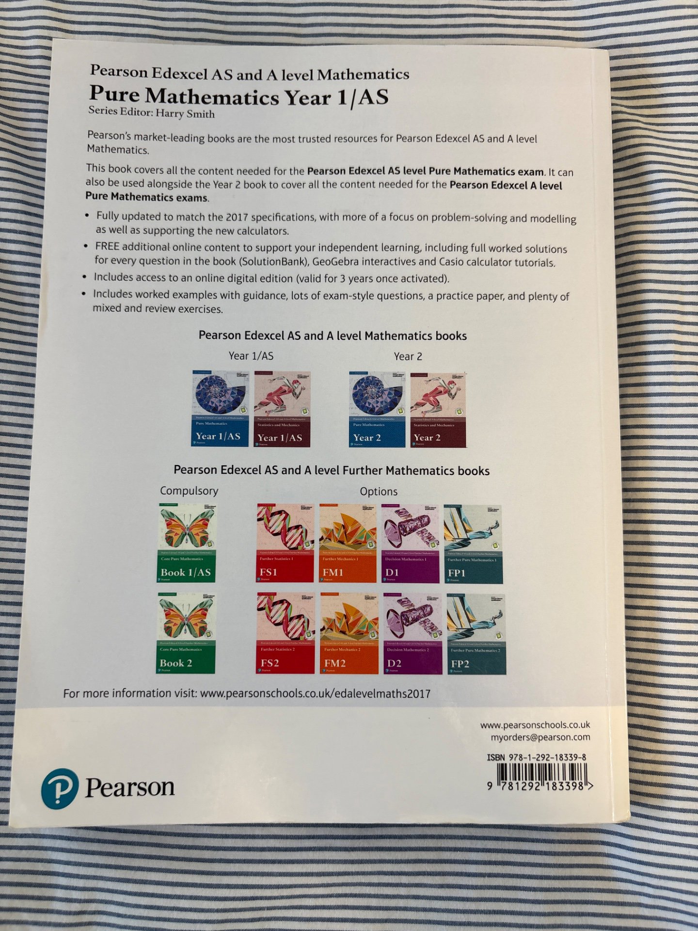 Pearson Edexcel Pure Mathematics Year 1/AS Textbook, Pearson, One Size, Excellent condition — preloved on SilentSale®