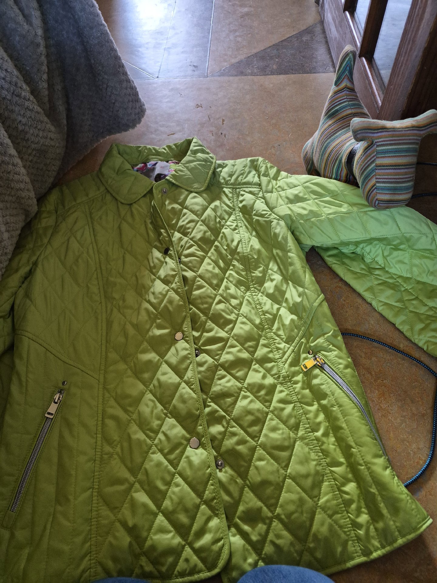 Concept K Green Quilted Coat Jacket – Size 42, concept k, 42, Excellent condition — preloved on SilentSale®