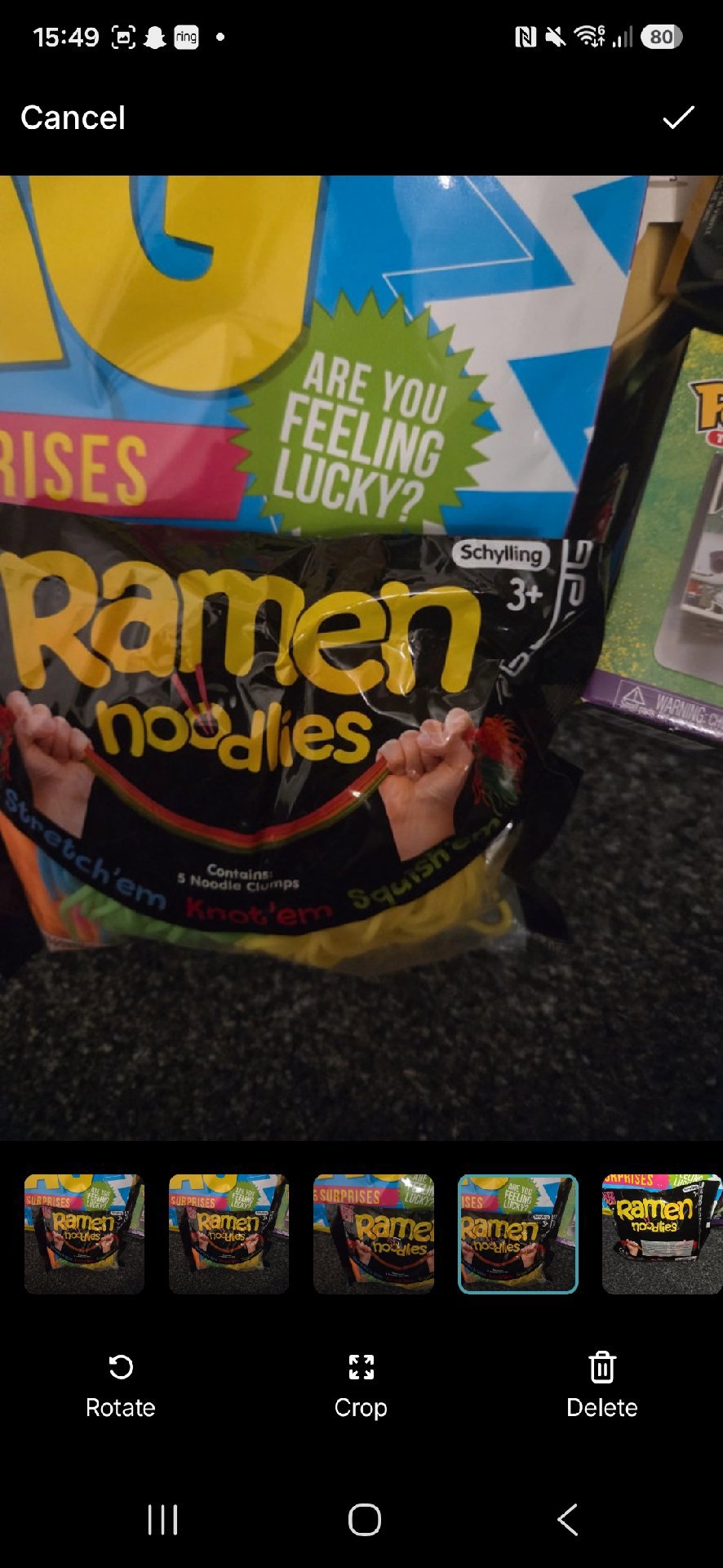 Schylling Ramen Noodles Stretchy Toy Pack, Schylling, 3 years, New condition — preloved on SilentSale®