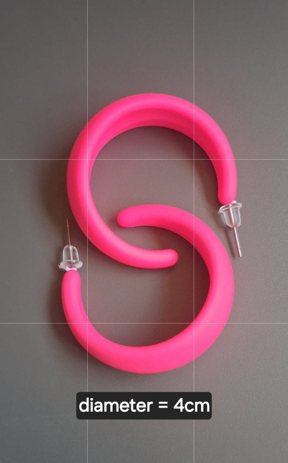 Pink Hoop Earrings Diameter 4cm, Unbranded, Z, Excellent condition — preloved on SilentSale®