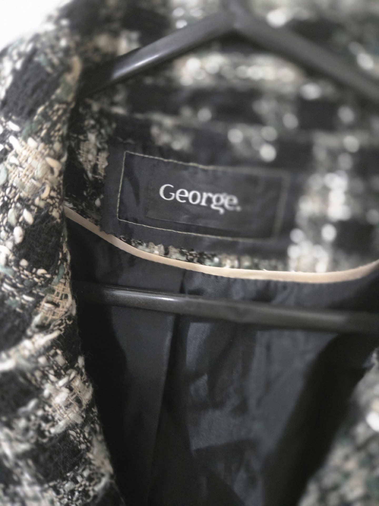 George Black and White Checked Coat – UK 10, George, 10, Excellent condition — preloved on SilentSale®