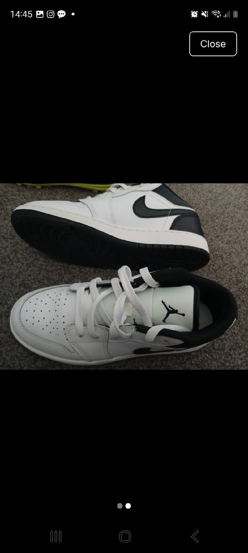 Nike Air Jordan 1 Low White and Black Trainers, Nike, 4, Like New condition — preloved on SilentSale®