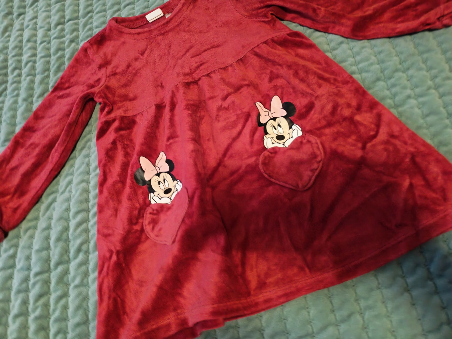 H&M Red Minnie Mouse Velour Dress – 18-24M, H&M, 18-24M, Good condition — preloved on SilentSale®