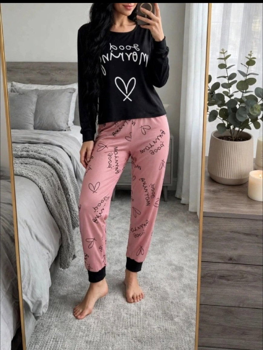 Butterfly Print Lounge Set with Heart Motif Top, Unbranded, 18, New condition — preloved on SilentSale®