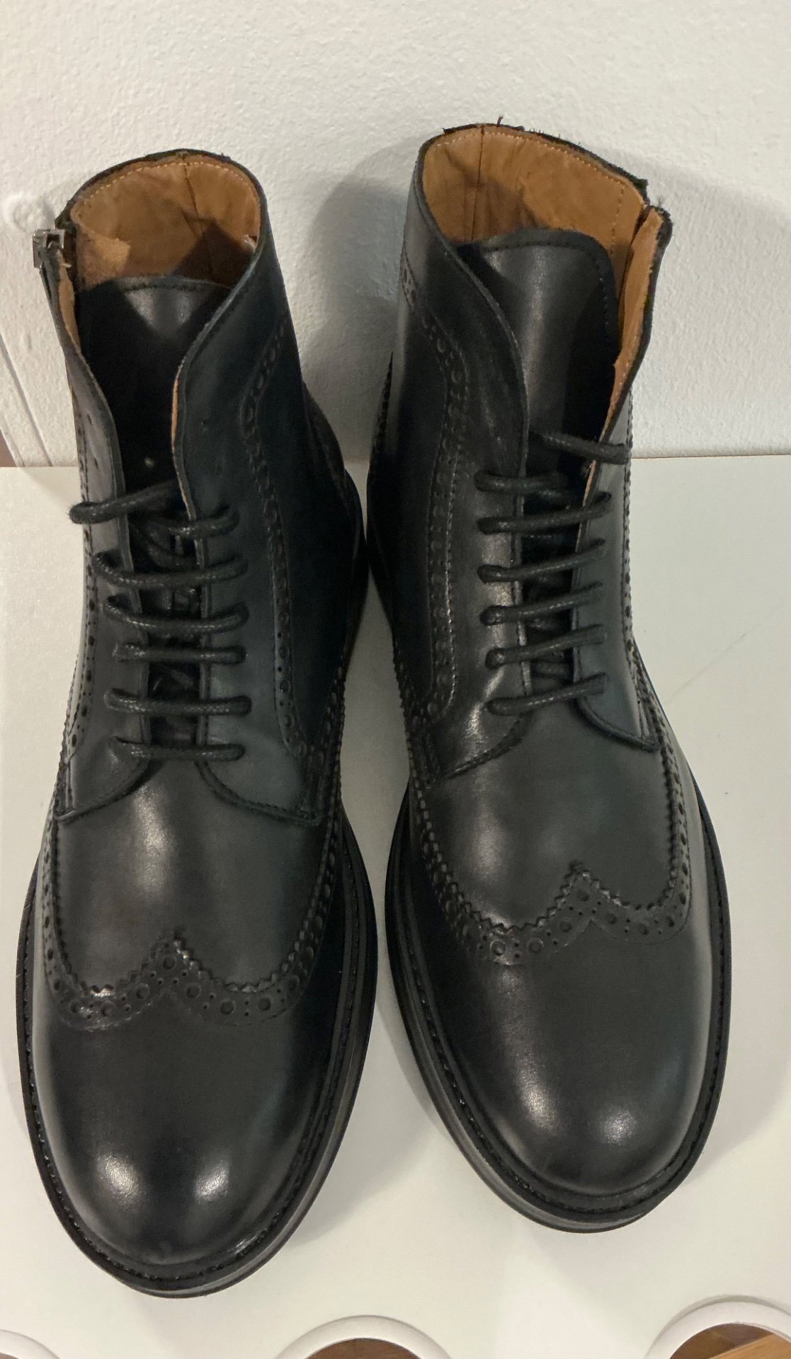 Black Leather Brogue Ankle Boots, Clarks, 42, New condition — preloved on SilentSale®