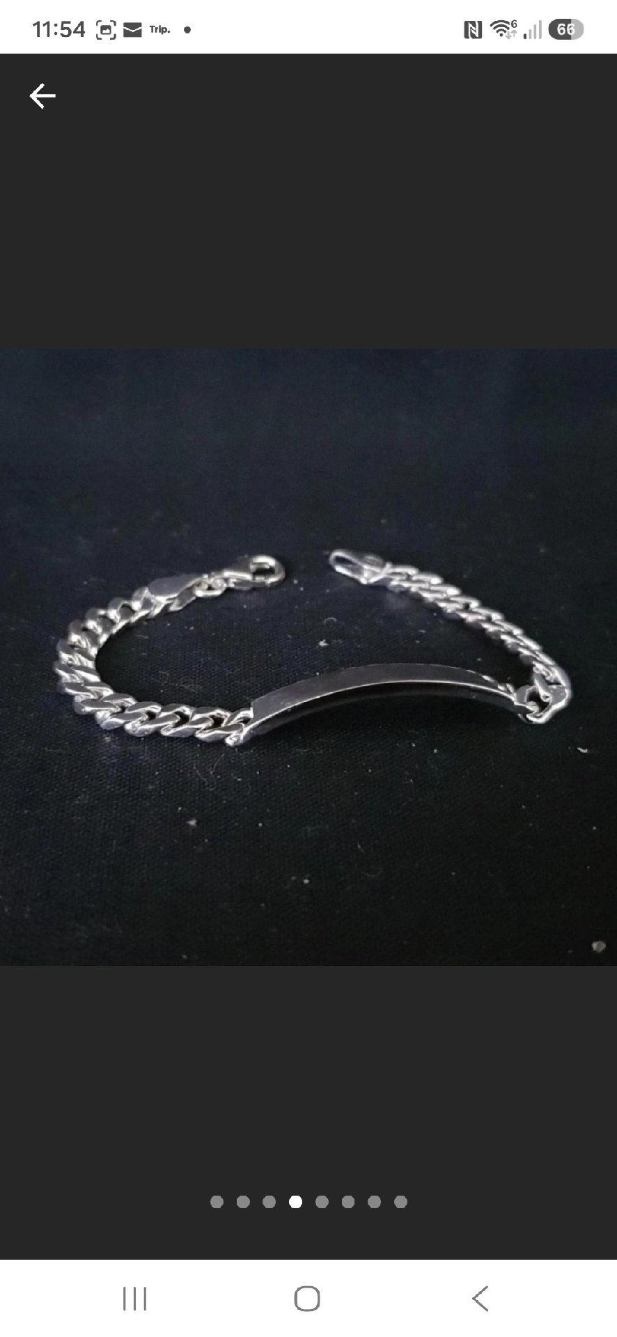 Solid 925 sterling silver ID bracelet with curb chain links , sterling silver, One Size, New condition — preloved on SilentSale®