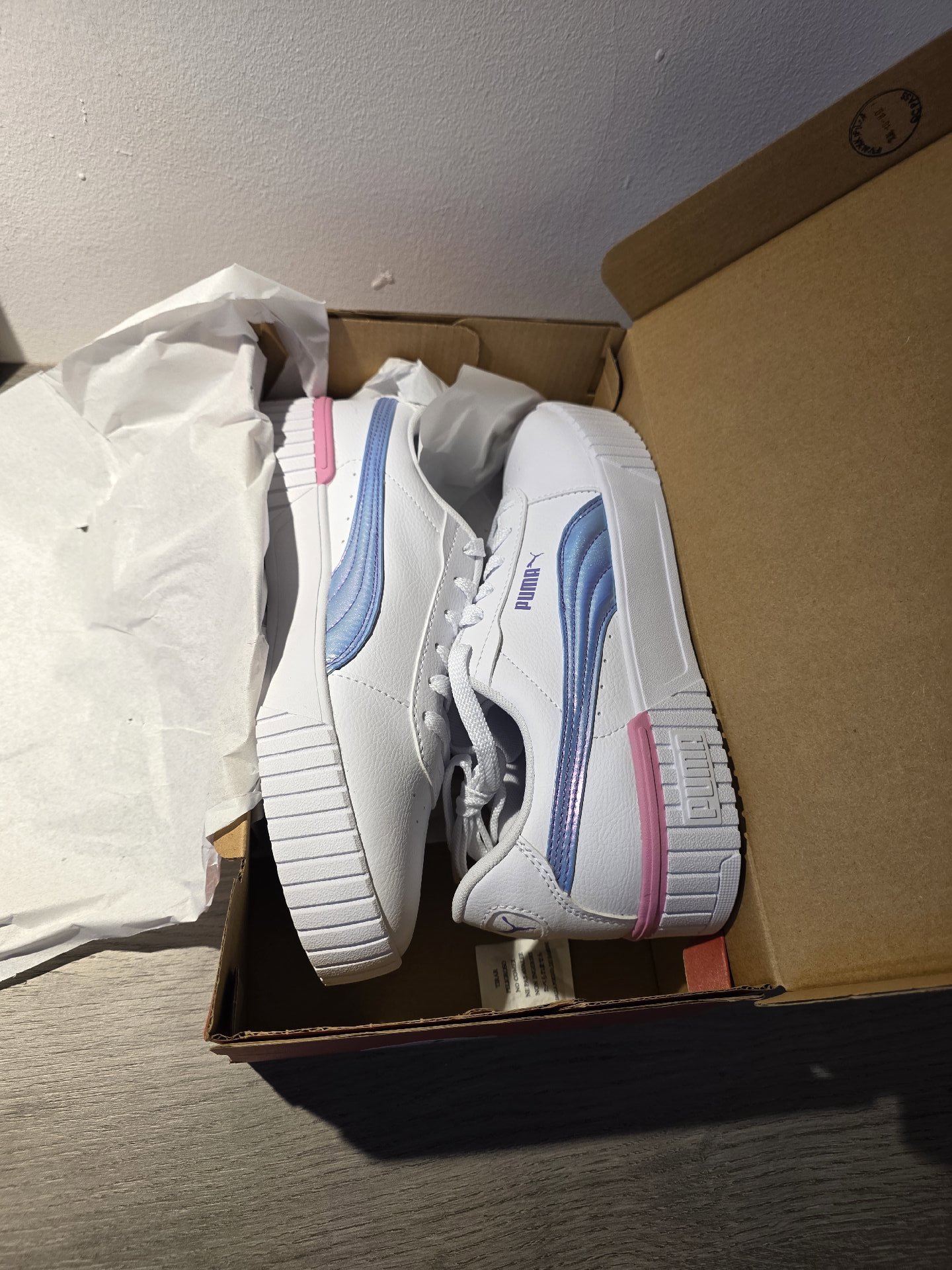 Puma Carina 2.0 Bouncy Sky Jr White Lavender Junior Trainers – UK 5.5, Puma, 5.5, New condition — preloved on SilentSale®