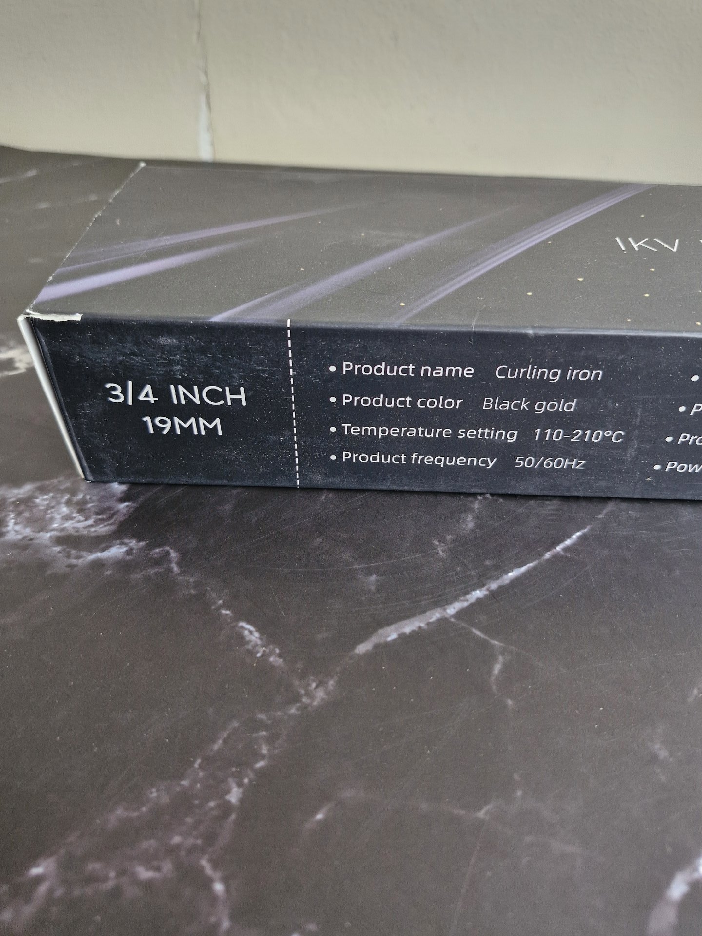 IKV Black Gold Curling Iron 3/4 Inch 19mm, Ikv, 3/4 inch 19mm, New condition — preloved on SilentSale®