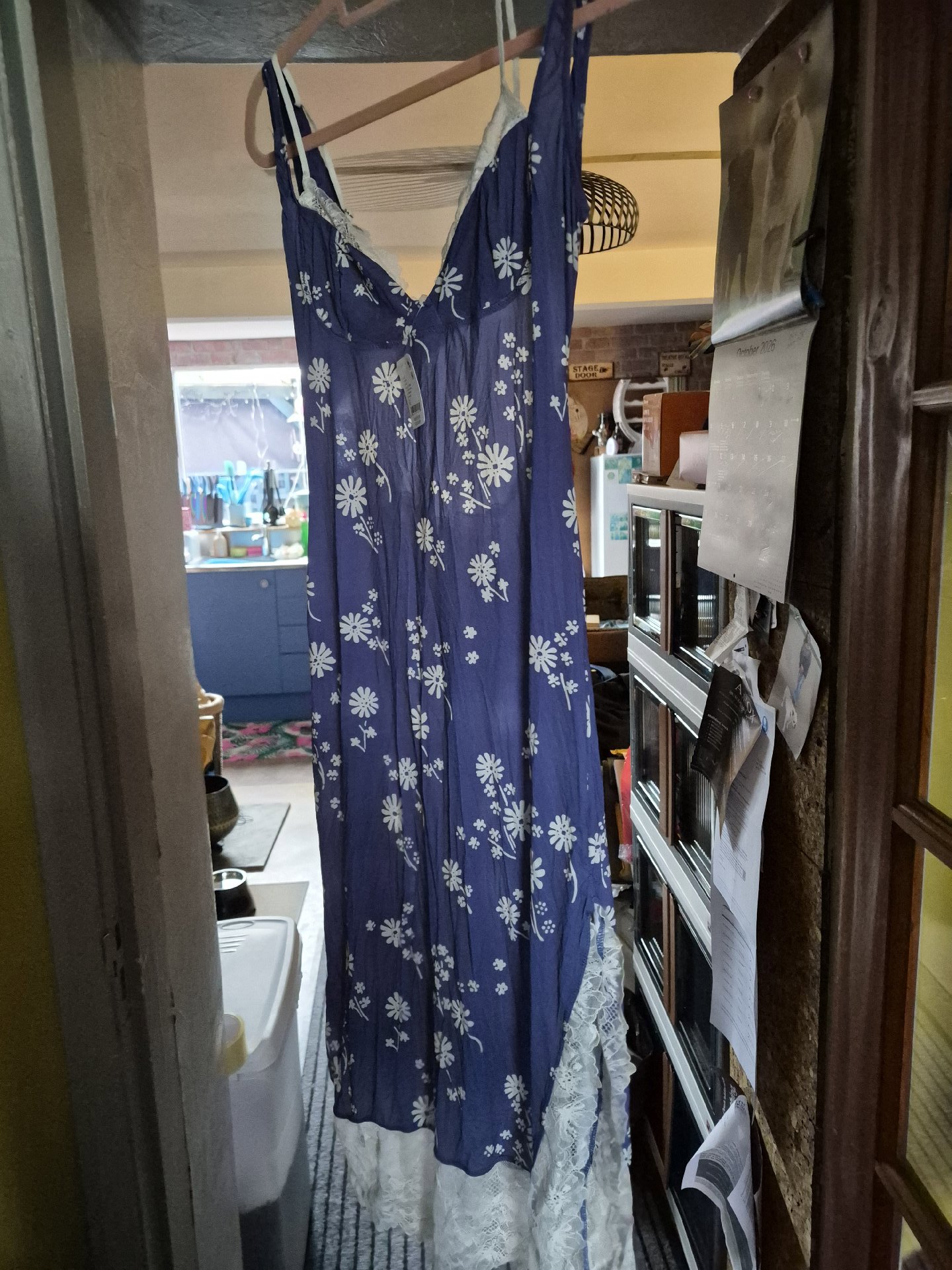 Free People Intimately Blue Floral Slip Dress, Free People, M, New condition — preloved on SilentSale®
