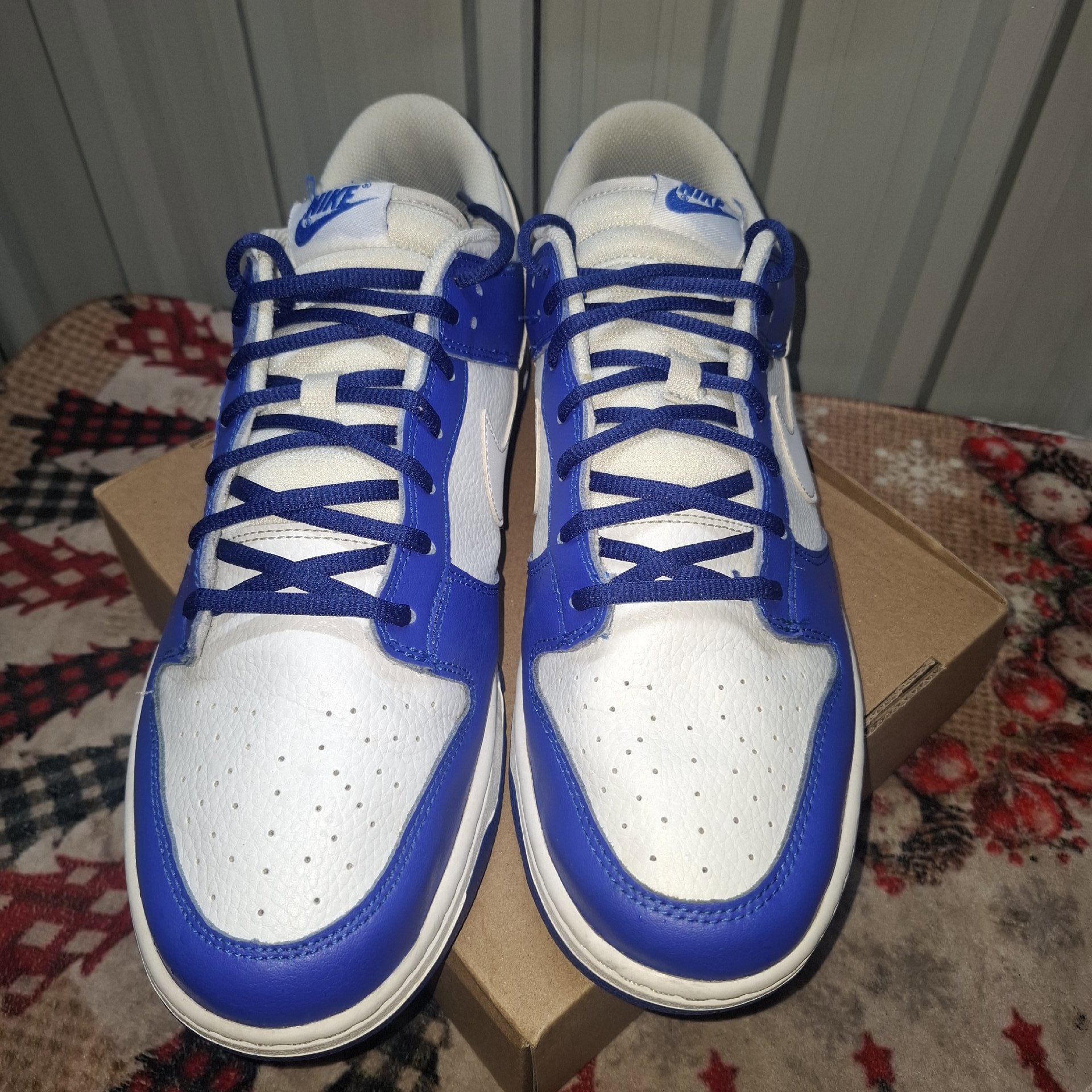 Nike Dunk Low Trainers - Blue/White, UK 11.5, Nike, 11.5, Good condition — preloved on SilentSale®