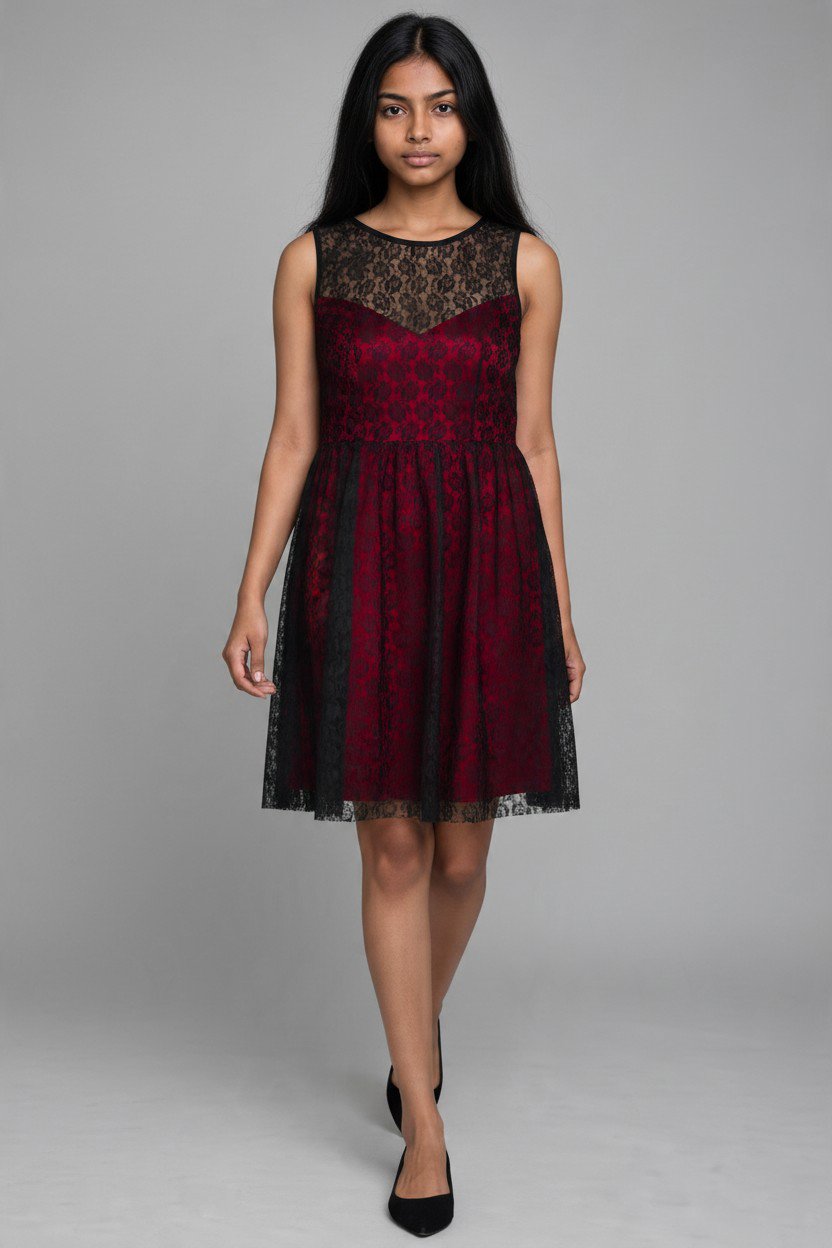 Scarlett & Jo Red and Black Lace Dress – Size 26, Scarlett & Jo, 26, Excellent condition — preloved on SilentSale®