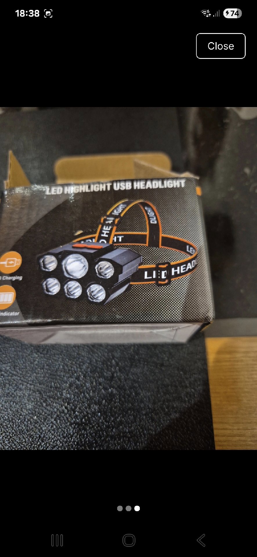 Rechargable USB head torch, Unbranded, Small, New condition — preloved on SilentSale®