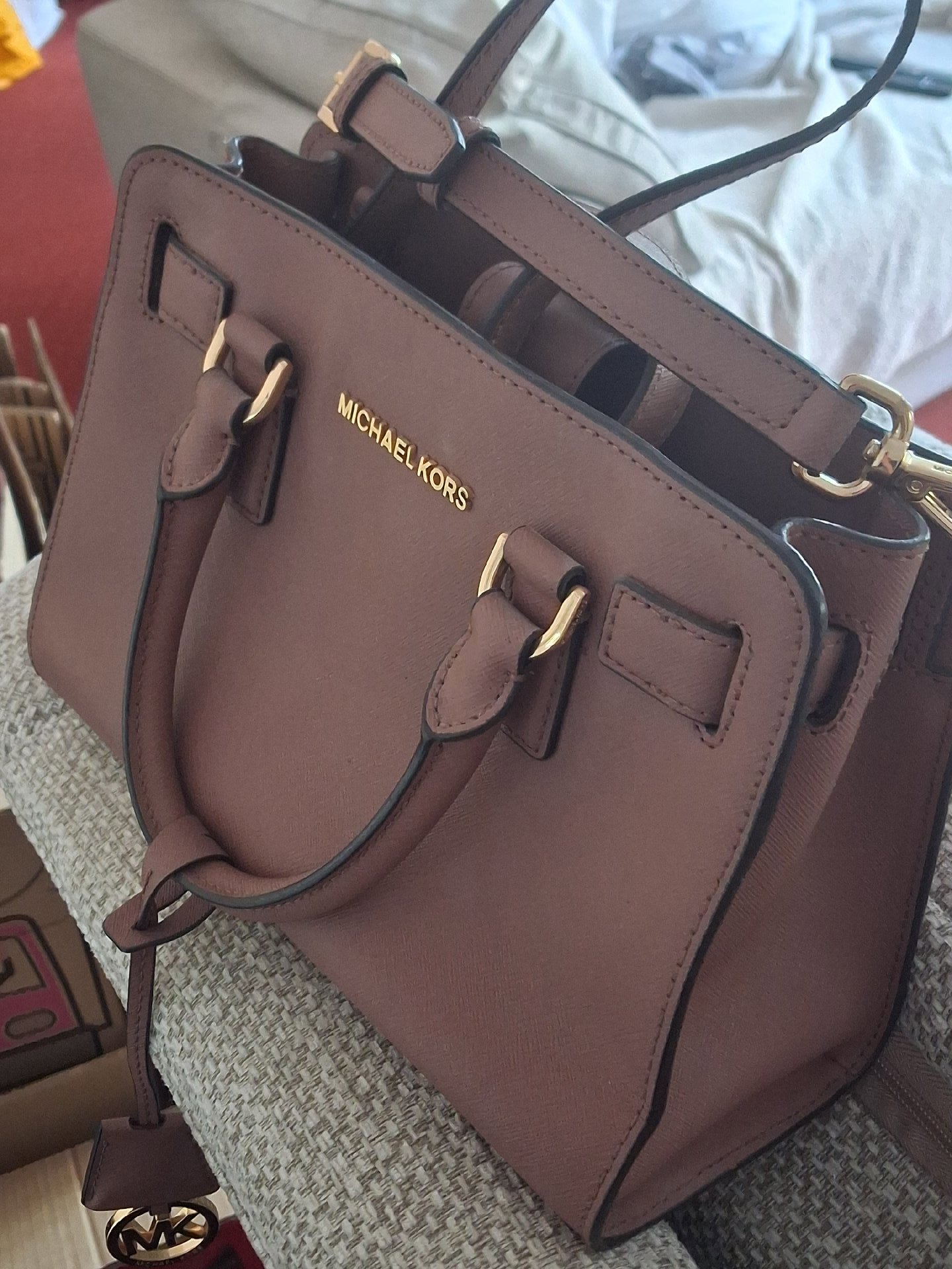 Michael Kors Brown Leather Tote Handbag, Michael Kors, Medium, Like New condition — preloved on SilentSale®
