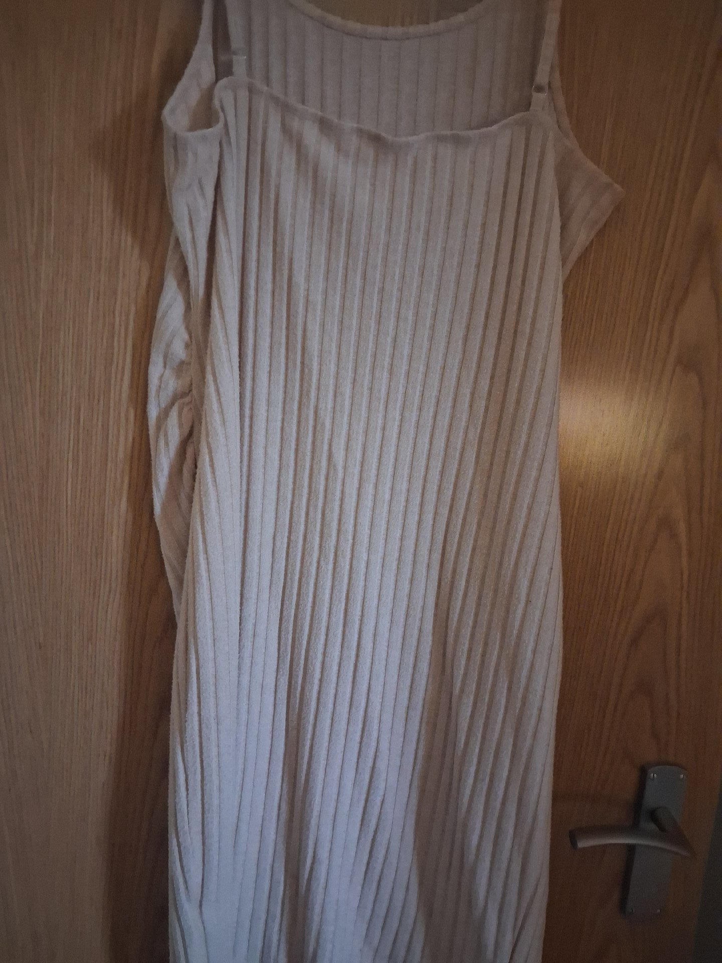 Shein Beige Ribbed Midi Slip Dress – UK 14, Shein, 14, Excellent condition — preloved on SilentSale®