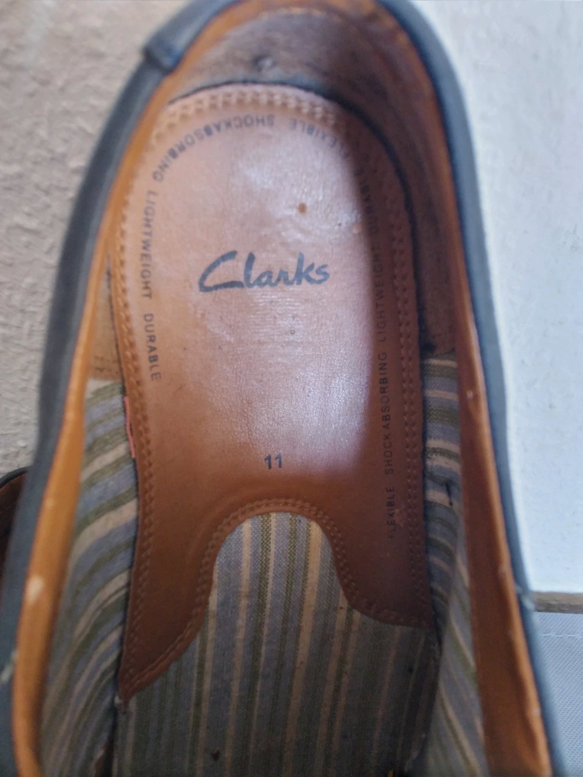 Clarks Blue Suede Derby Shoes Size 11 / Extralight Sole, Clarks, 11, Good condition — preloved on SilentSale®