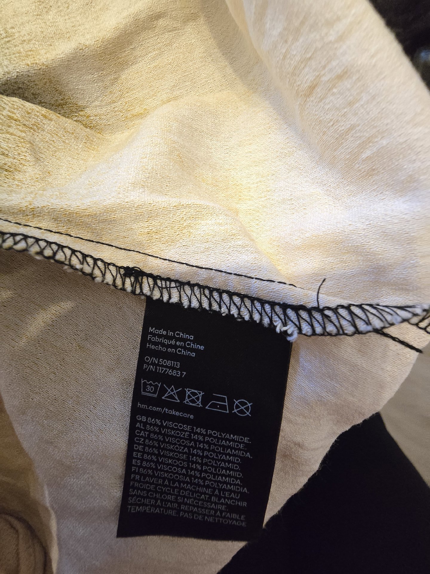 H&M Black Yellow Beige Tie Front Slip Dress, H&M, 10, Excellent condition — preloved on SilentSale®