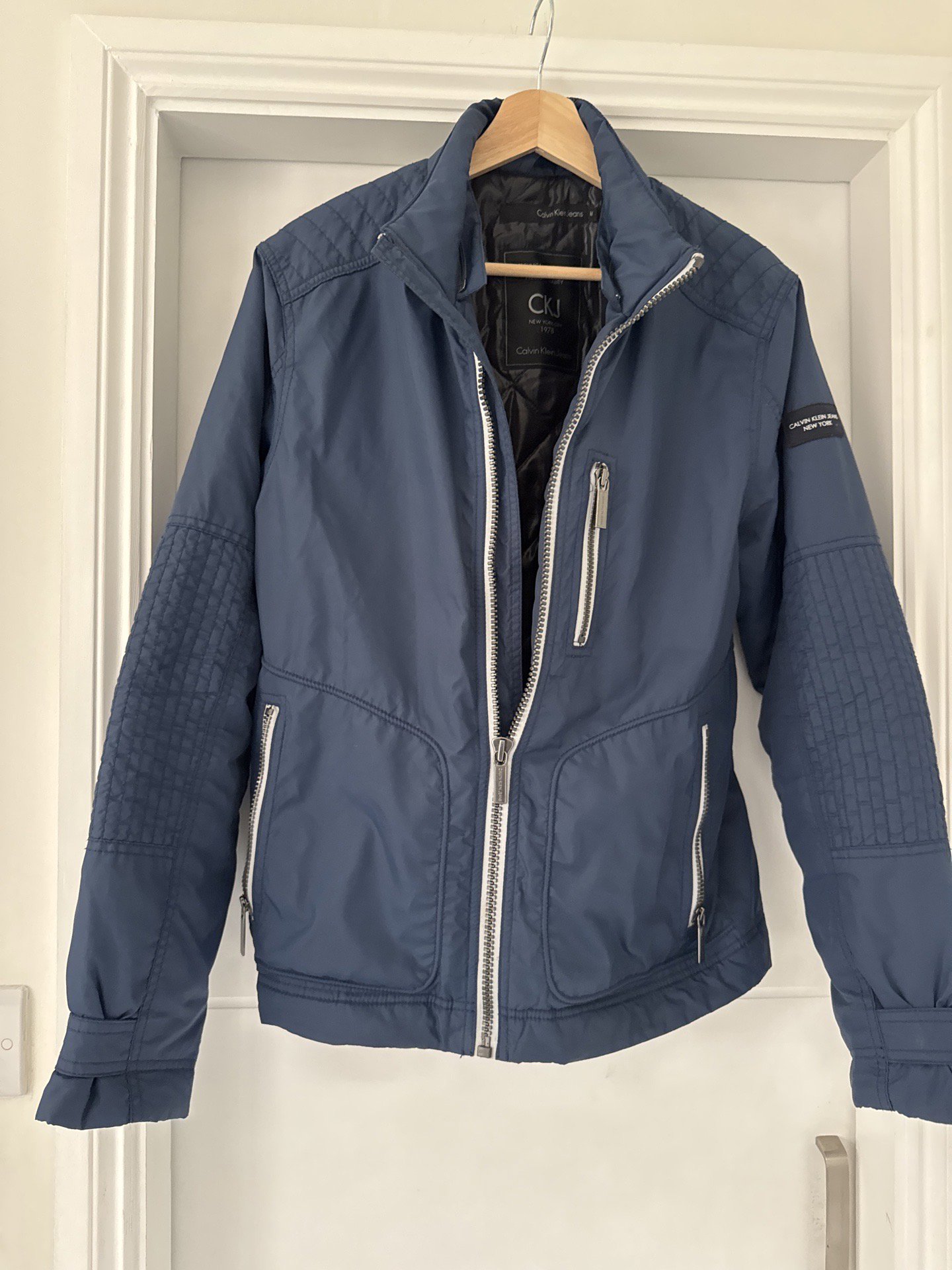 Calvin Klein Jeans Blue Technical Outerwear Jacket – M, Calvin Klein, M, Excellent condition — preloved on SilentSale®