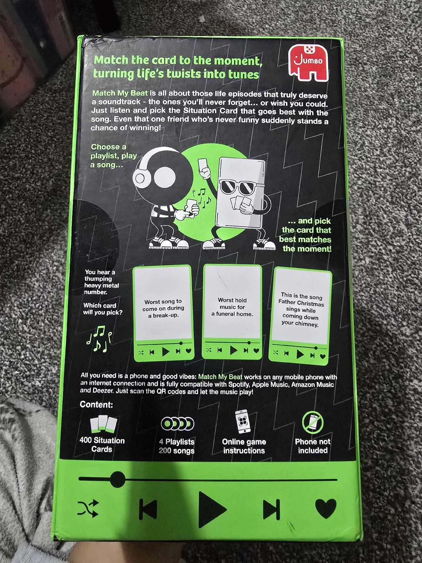 Match My Beat Card Game by Jumbo, Jumbo, One Size, New condition — preloved on SilentSale®