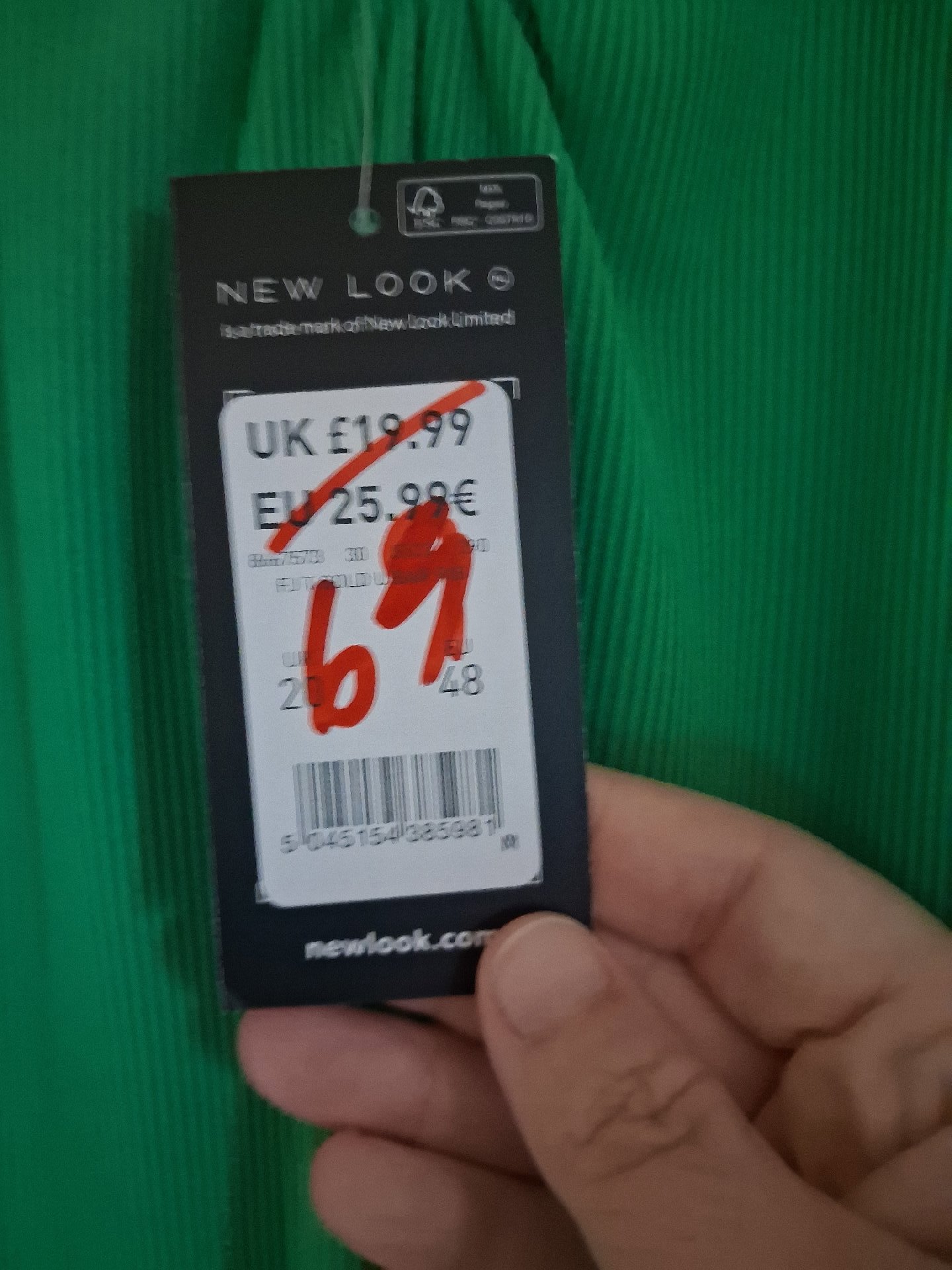 New Look Green Ribbed Sleeveless Bodysuit – UK 20, New Look, 20, New condition — preloved on SilentSale®