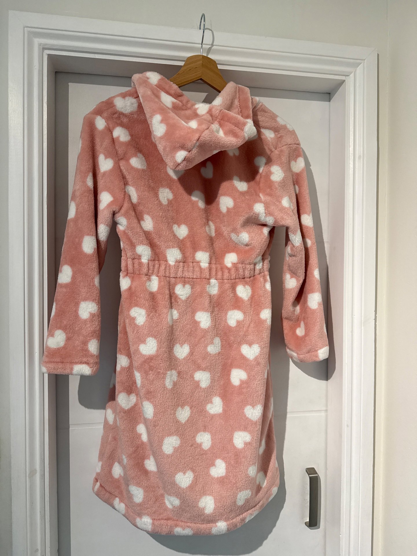 George Pink Heart Print Hooded Dressing Gown 9-10 Years, George, 9-10 years, Excellent condition — preloved on SilentSale®