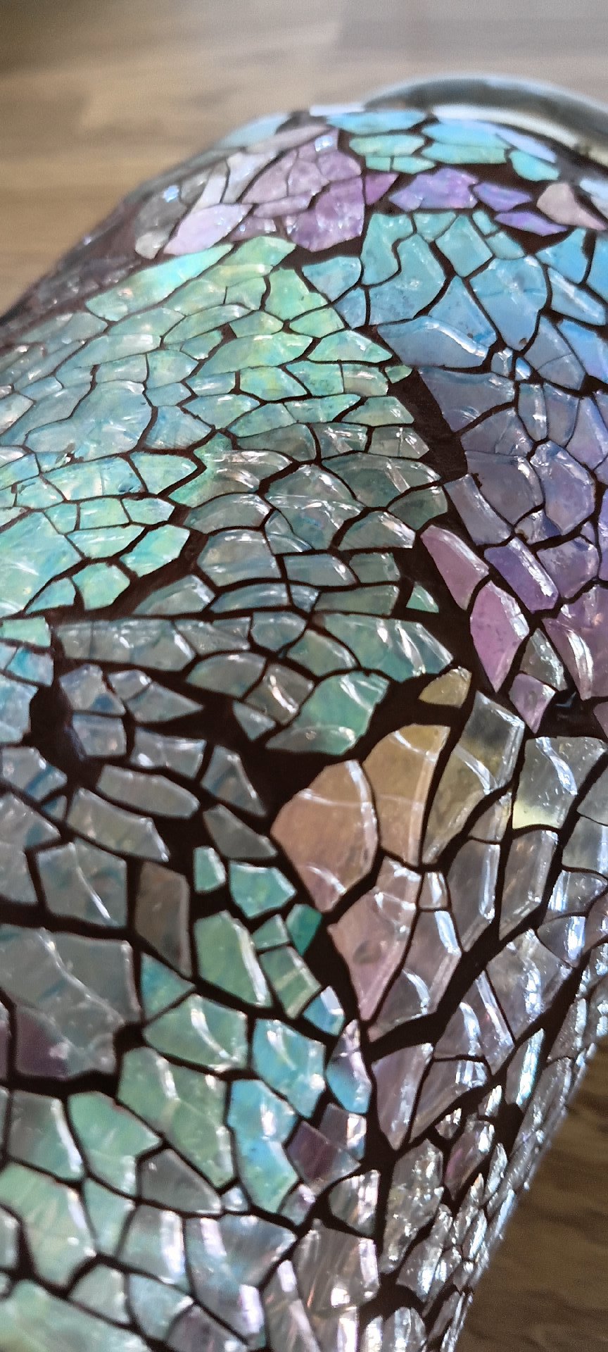 Decorative Mosaic Glass Vase, Unbranded, 15cm height, Excellent condition — preloved on SilentSale®