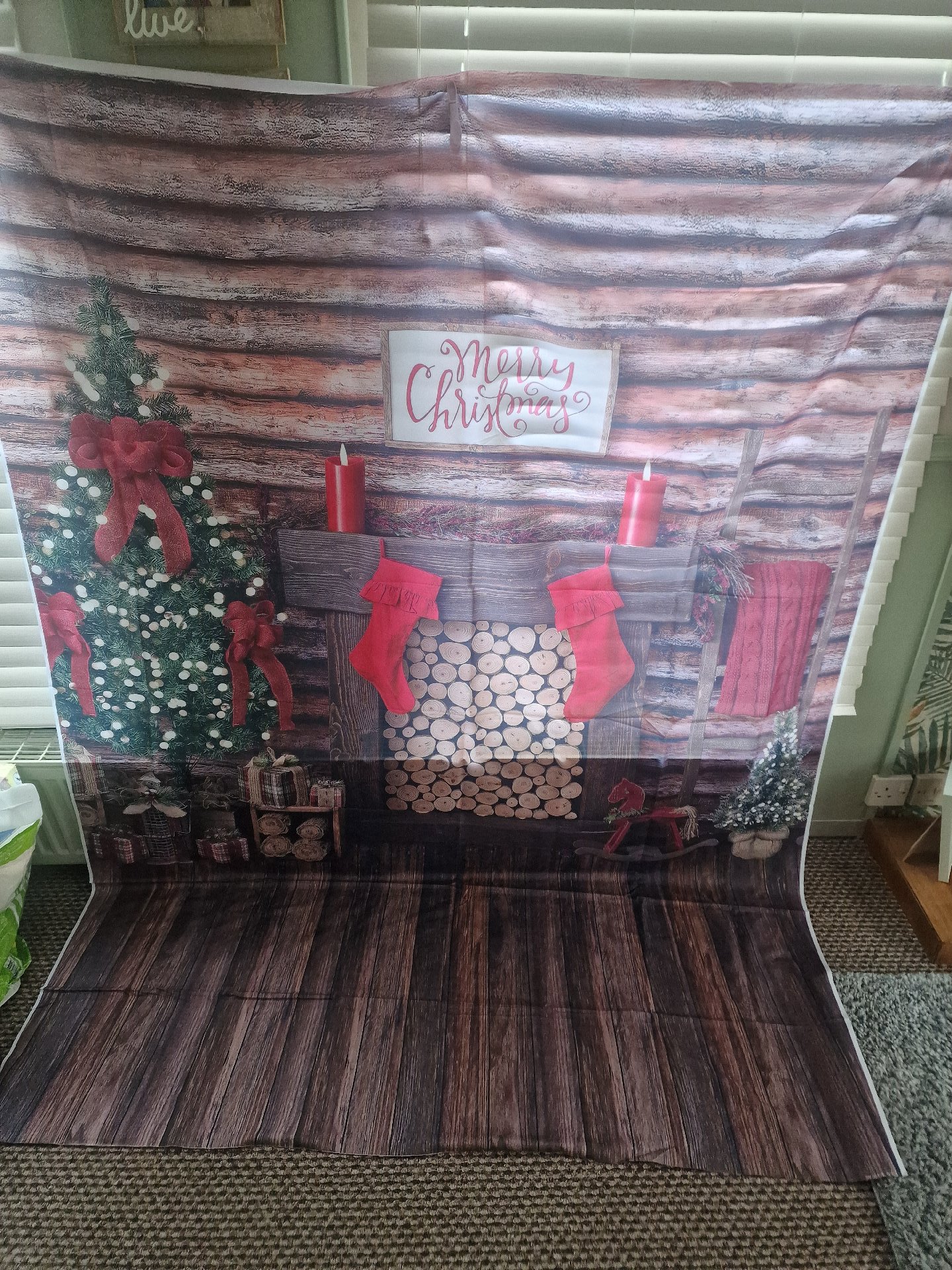 Merry Christmas  Backdrop 5ft x 7ft, Amazon, Extra Large, New condition — preloved on SilentSale®