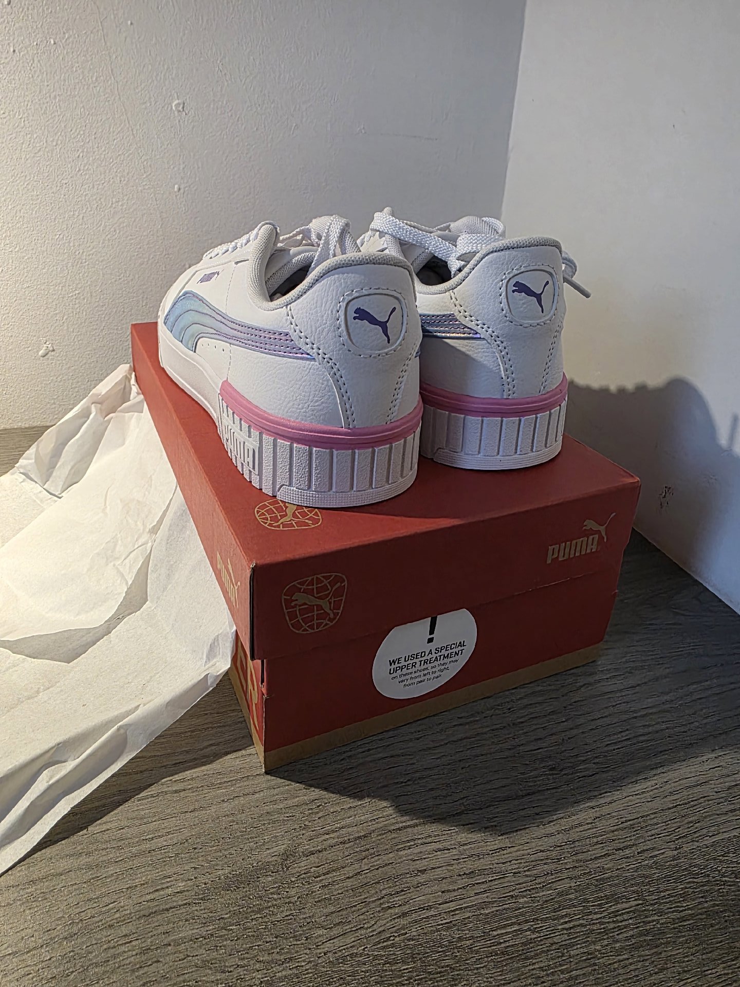 Puma Carina 2.0 Bouncy Sky Jr White Lavender Junior Trainers – UK 5.5, Puma, 5.5, New condition — preloved on SilentSale®