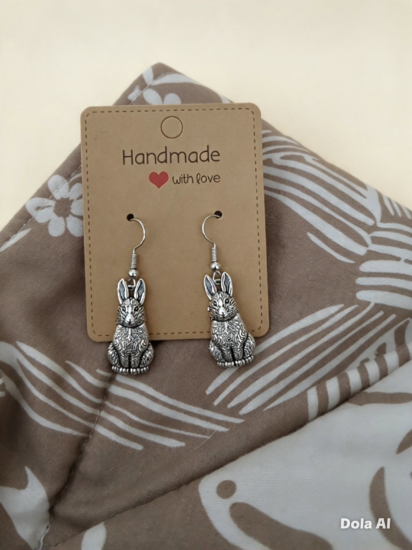 Handmade Silver Tone Rabbit Drop Earrings, Other, One Size, New condition — preloved on SilentSale®