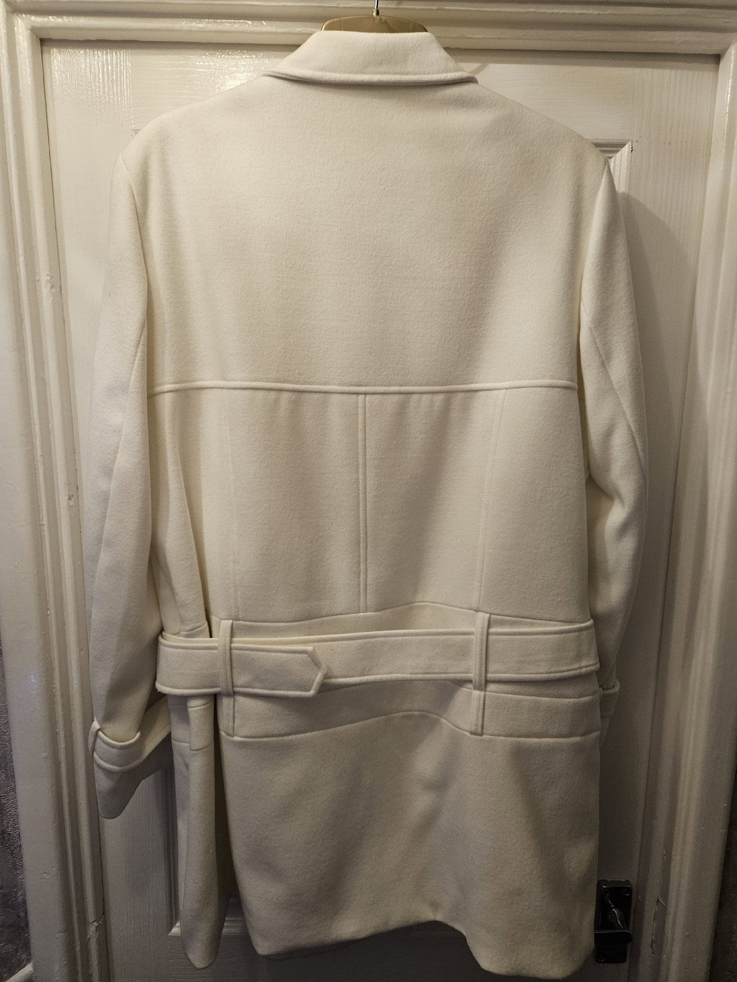 Cream Wool Blend Belted Coat – Size 16, Unbranded, 16, New condition — preloved on SilentSale®