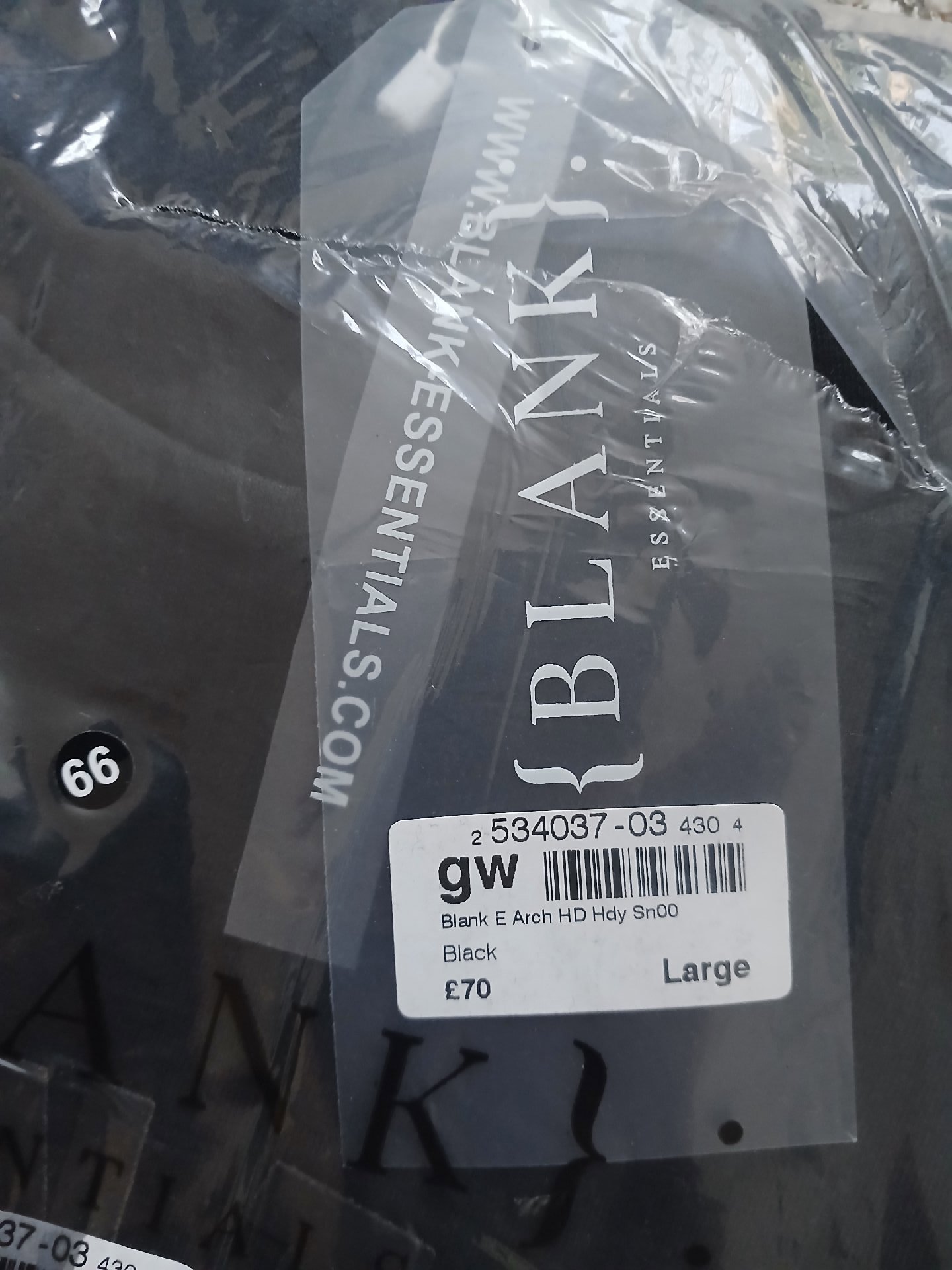 Blank Essentials Black Hoodie Large, Blank Essentials, L, New condition — preloved on SilentSale®