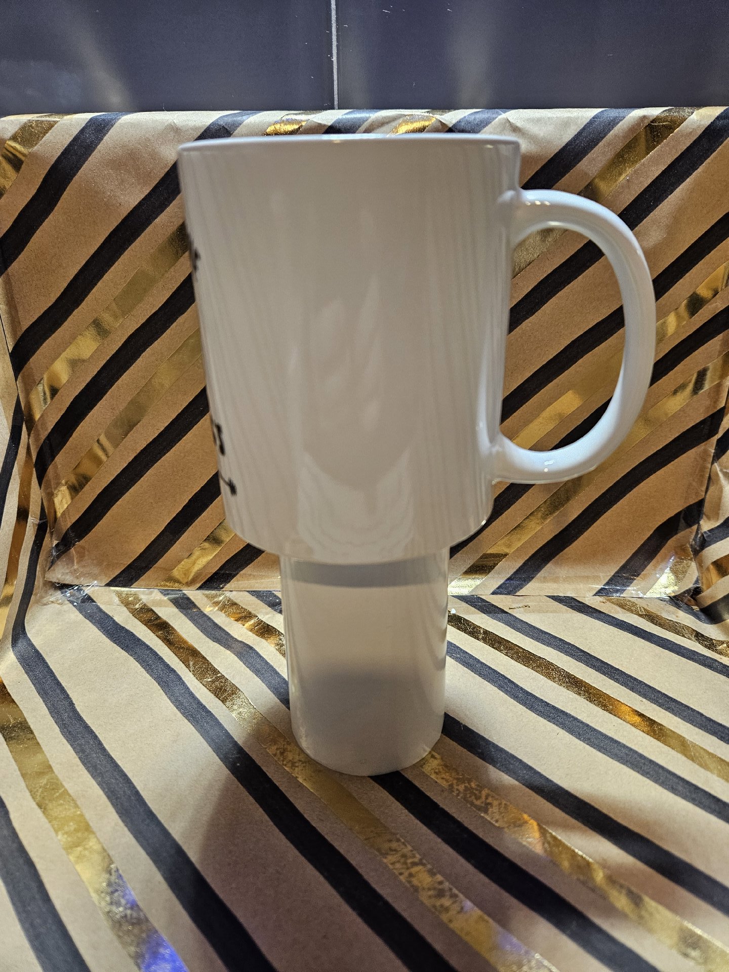 White Ceramic Mug with 'It's Fine I'm Fine Everything's Fine' Cat Print, Unbranded, One Size, New condition — preloved on SilentSale®