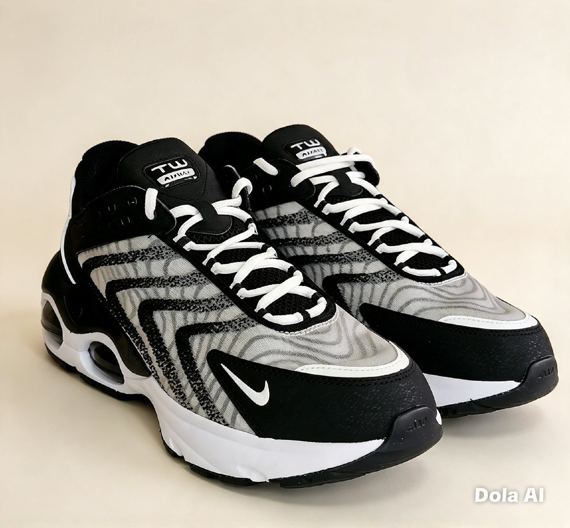 Nike Air Max Plus TN Black White Trainers, Nike, 11, New condition — preloved on SilentSale®