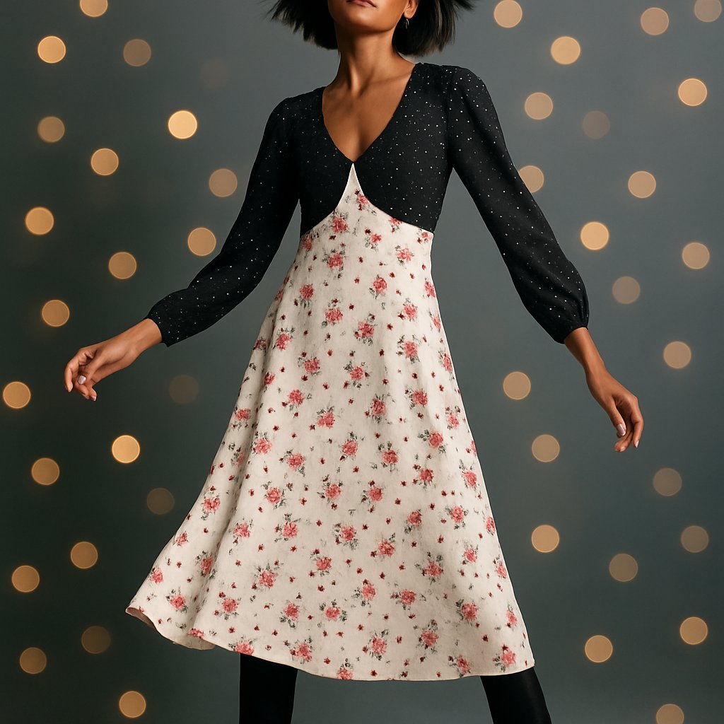 Mixed Print Midi Dress OL697, Simply Be, 16, New condition — preloved on SilentSale®