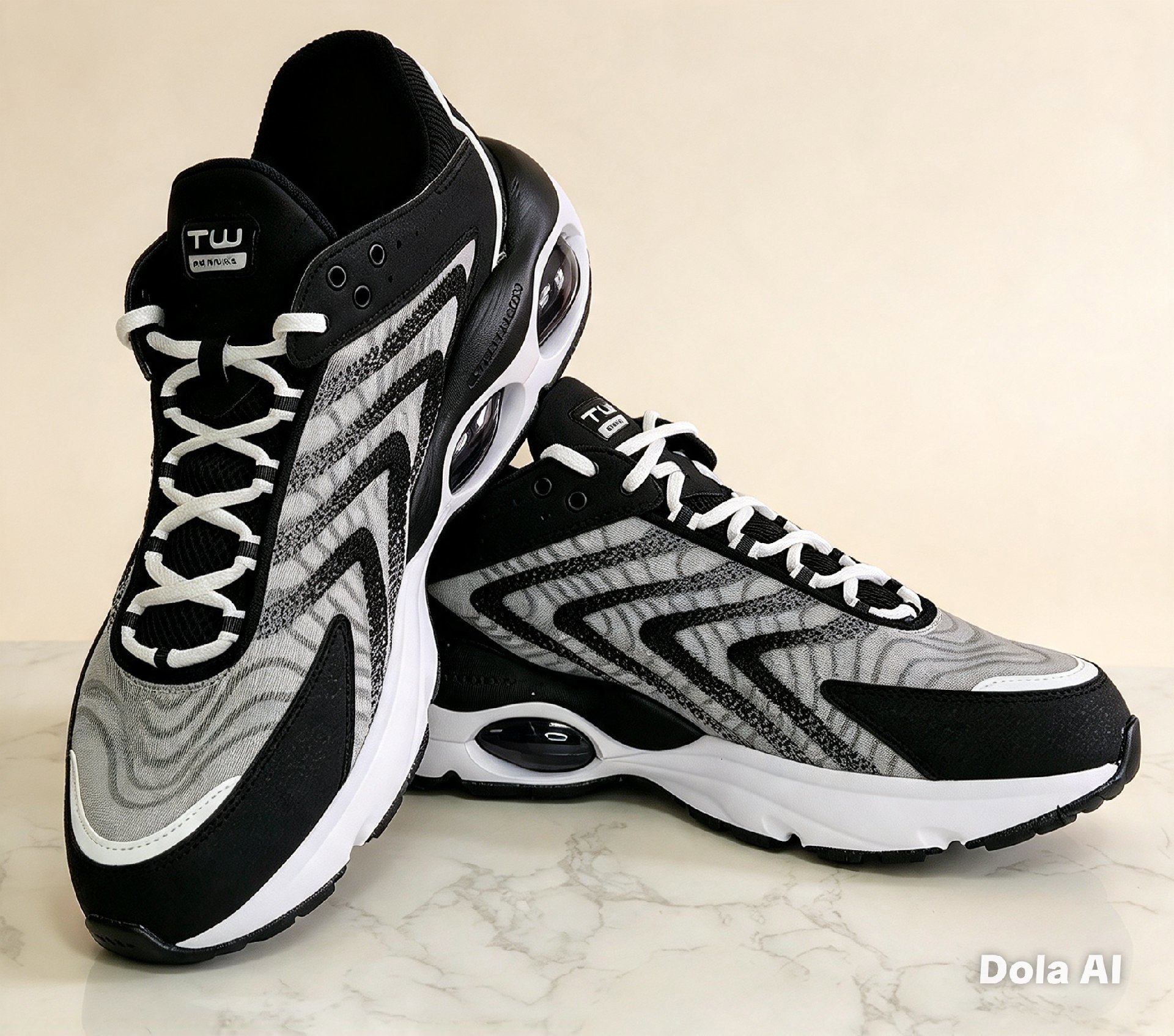 Nike Air Max Plus TN Black White Trainers, Nike, 11, New condition — preloved on SilentSale®