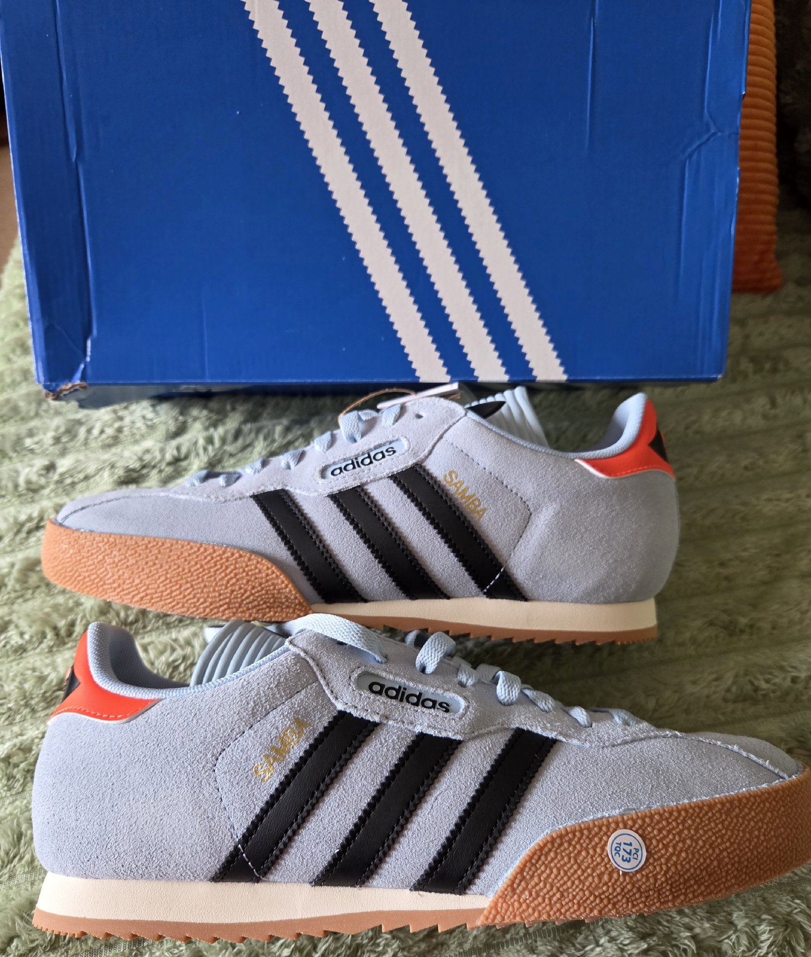 Adidas Samba Light Blue Suede Trainers – UK 9, Adidas, 9, New condition — preloved on SilentSale®